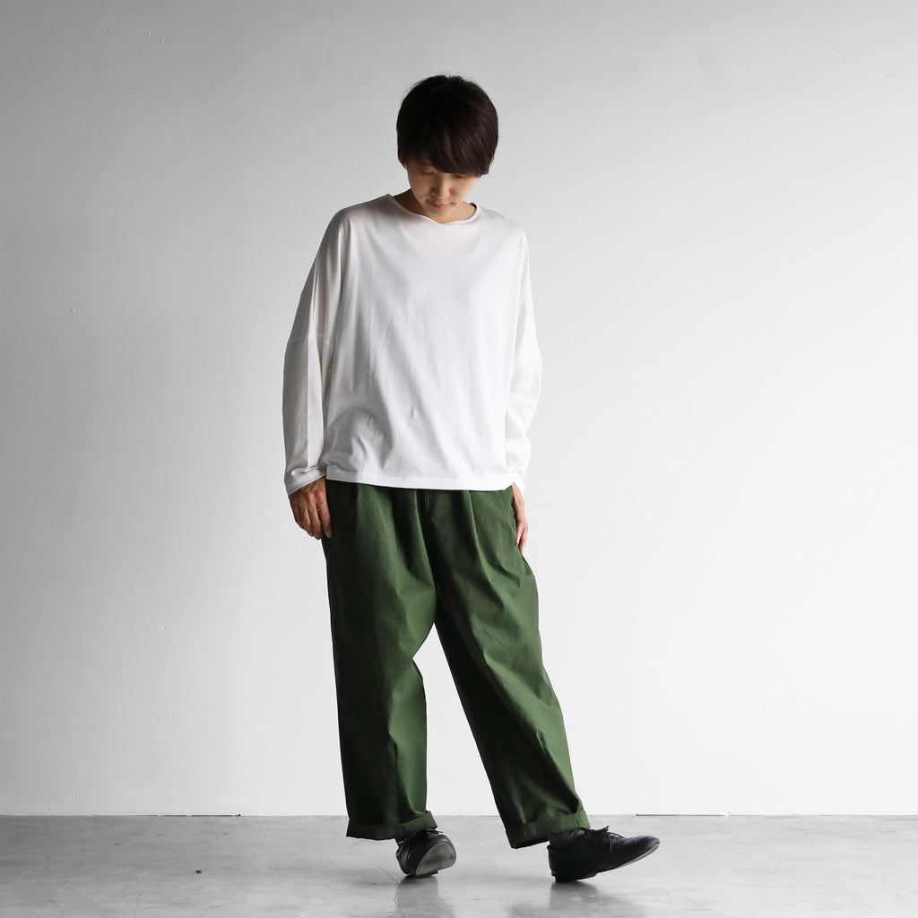 ［HUIS in house］SUVIN COTTON長袖コクーンカットソー【レディス】CS202