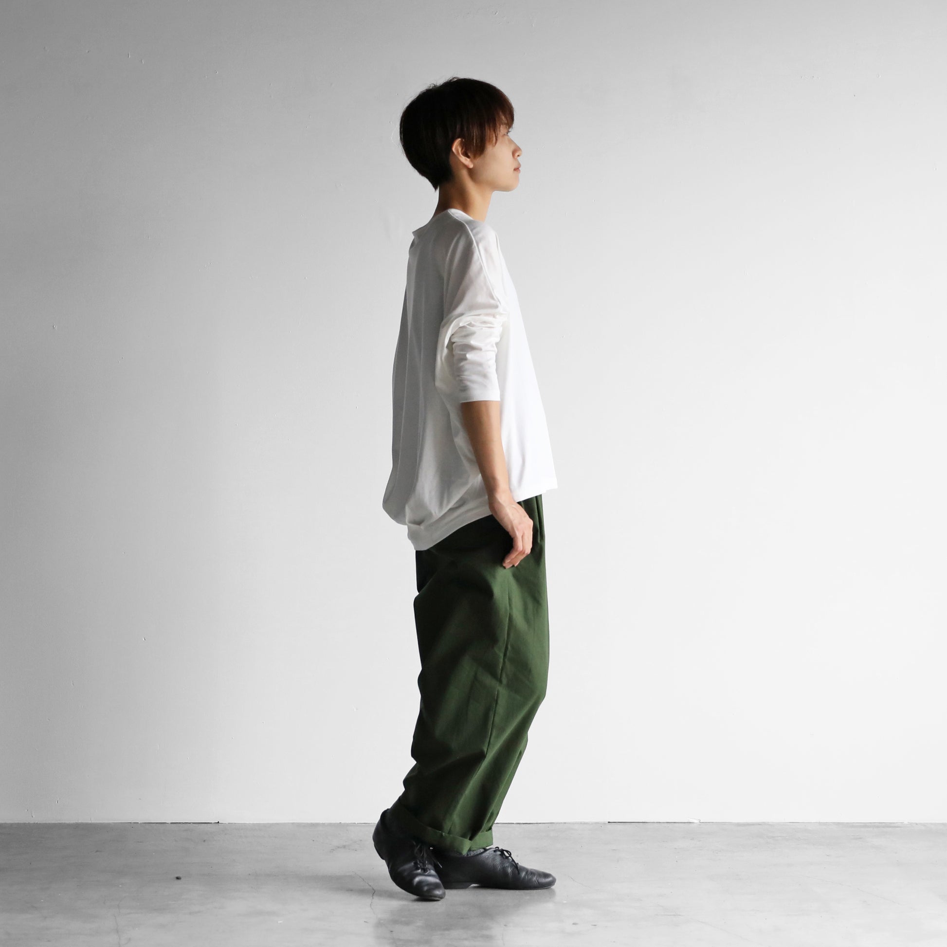 ［HUIS in house］SUVIN COTTON長袖コクーンカットソー【レディス】CS202