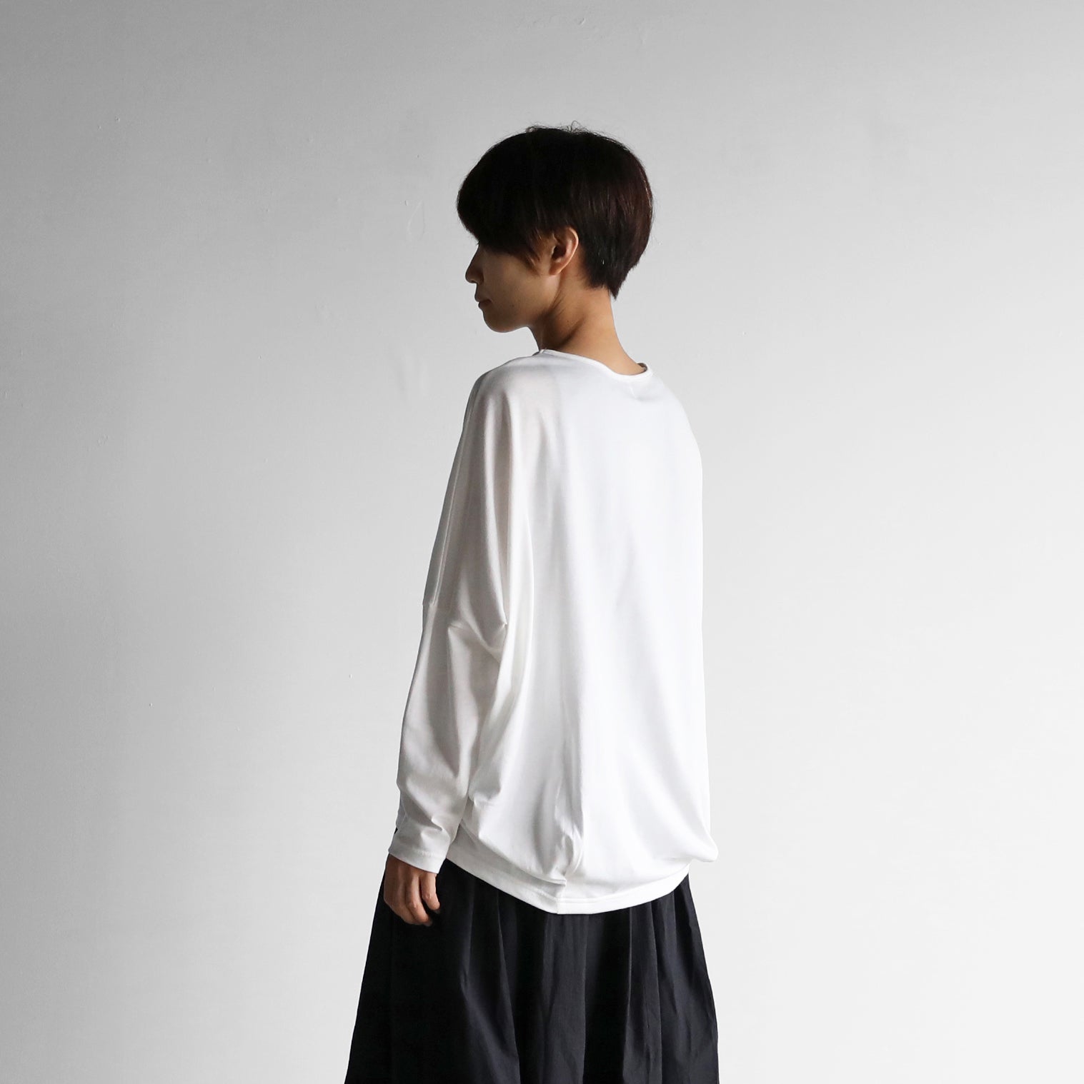 ［HUIS in house］SUVIN COTTON長袖コクーンカットソー【レディス】CS202