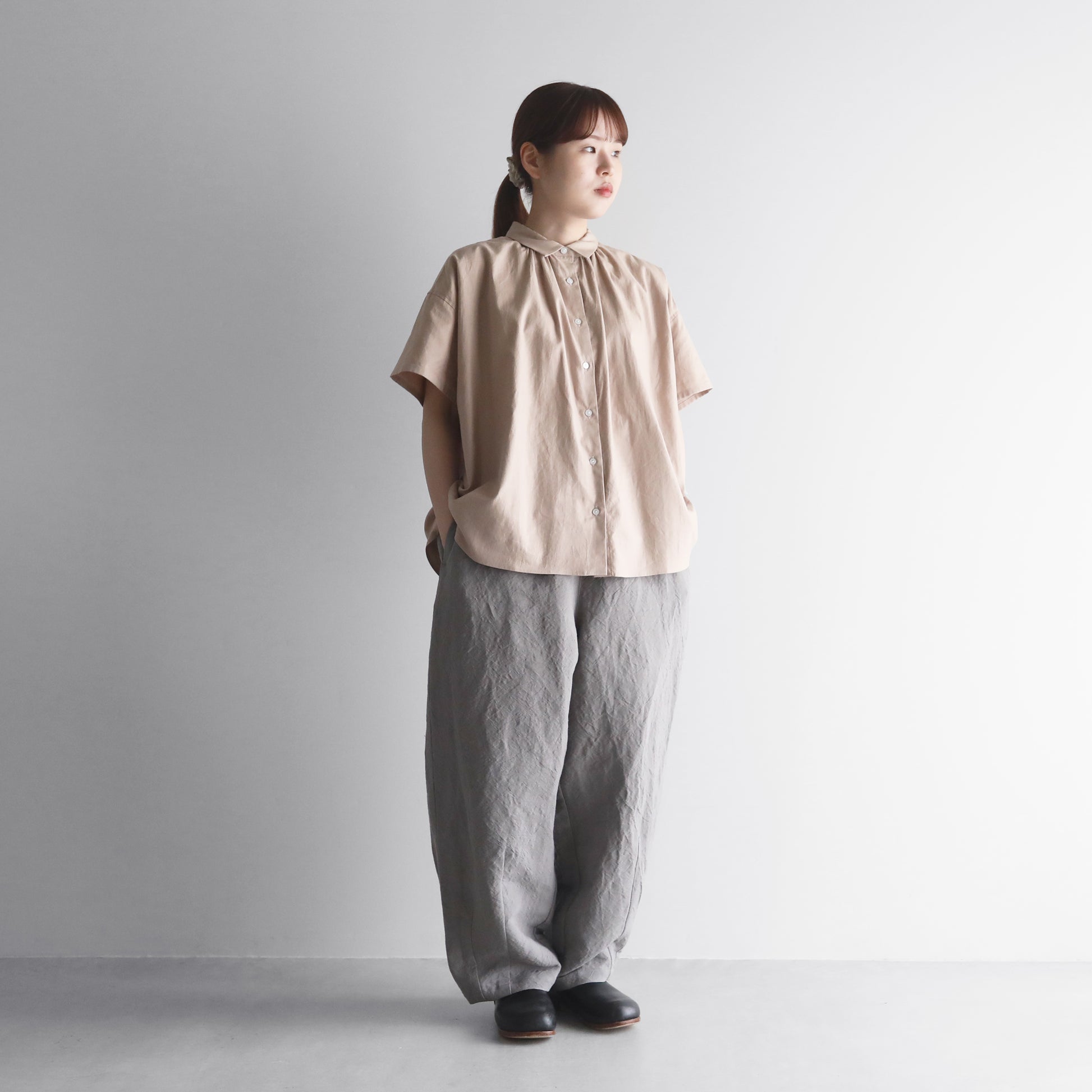 バンブーリネンバルーンパンツロング【ユニセックス】506L