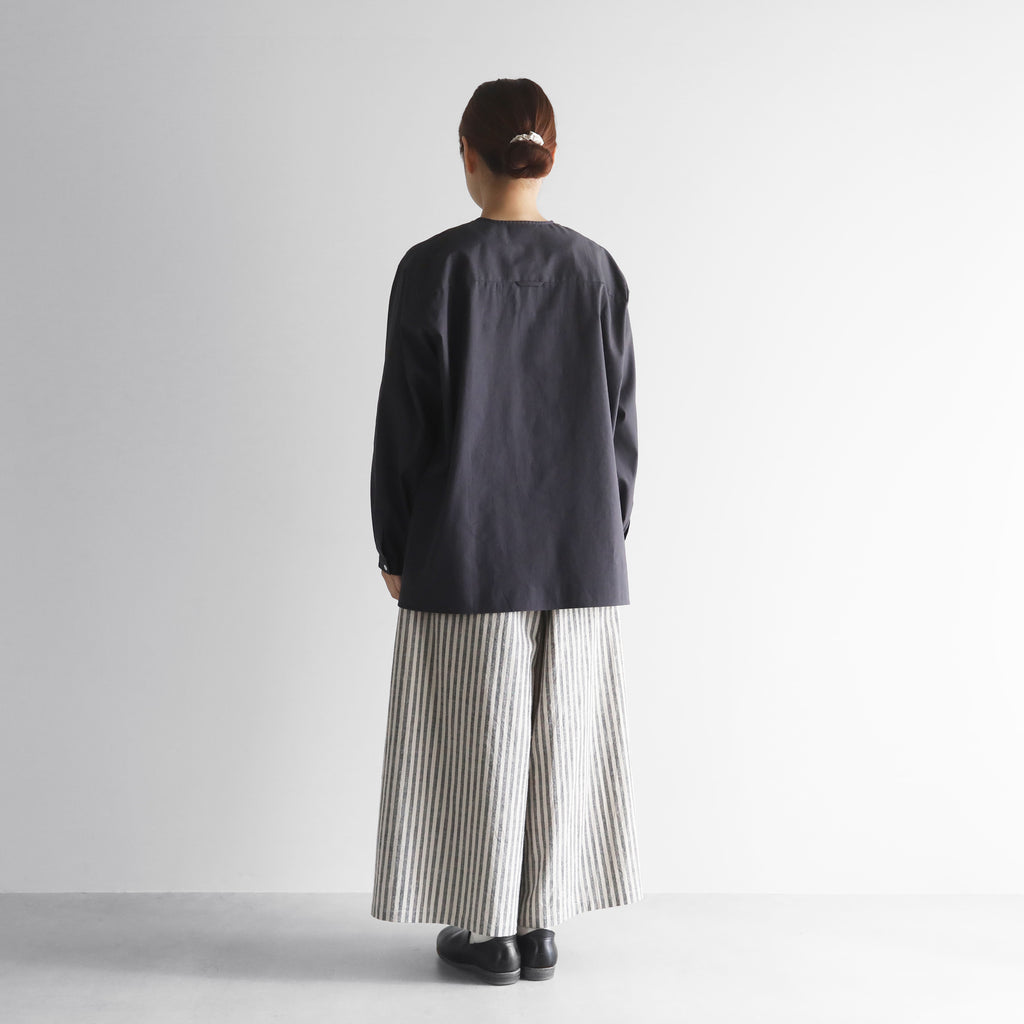オーガニックコットンライトオックスヘンリーネックナチュラルプルオーバー【レディス】U613