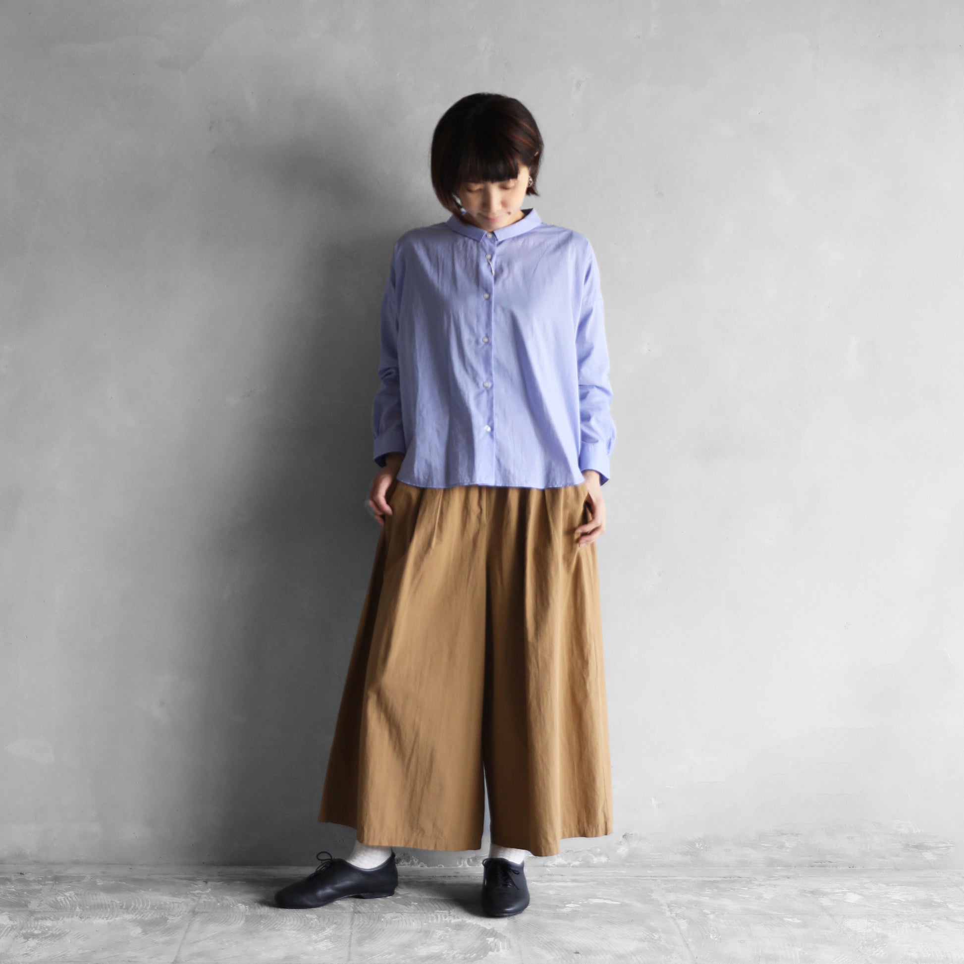 なめらかコットンワイドブラウス【レディス】U102
