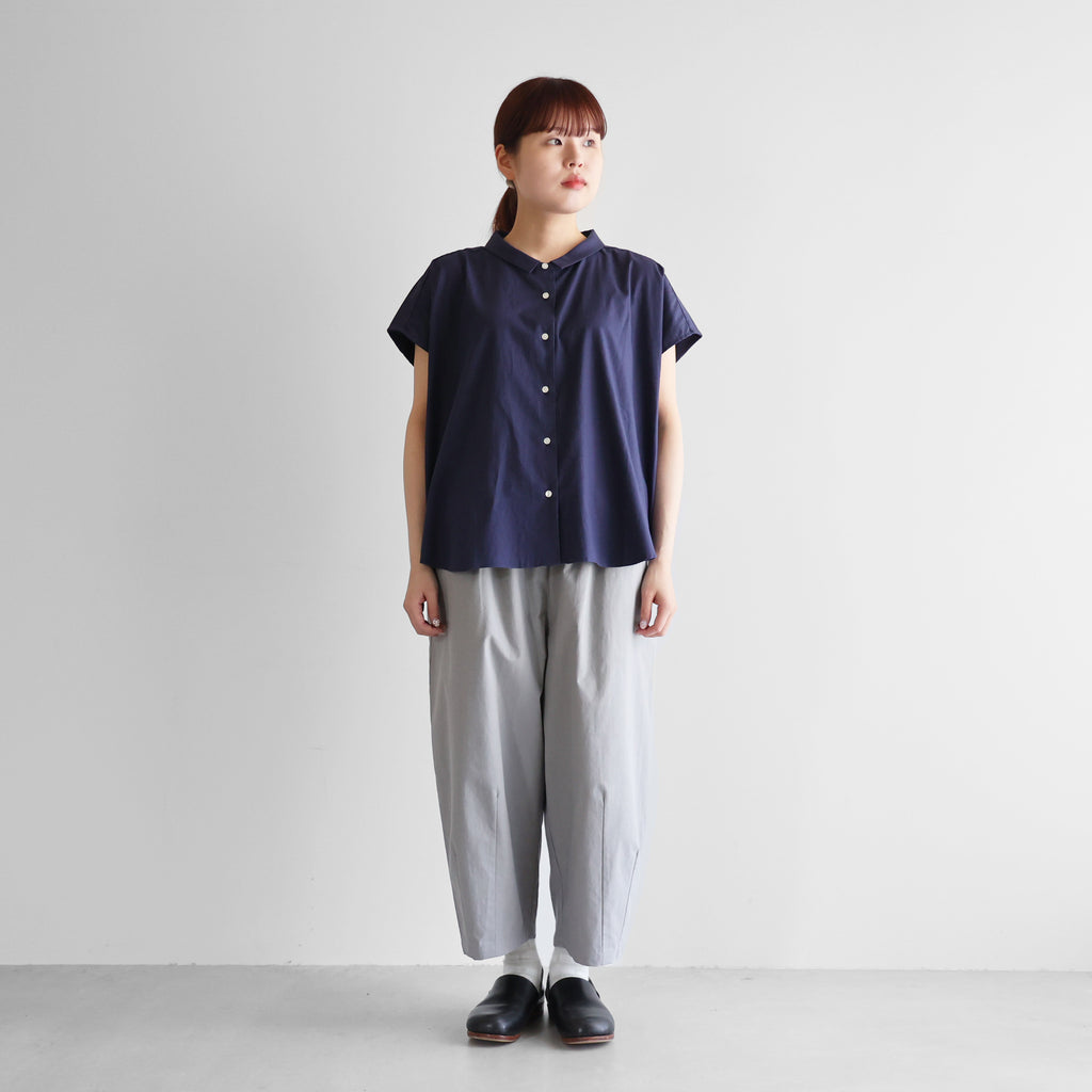 オーガニックコットンビエラフレンチスリーブワイドブラウス【レディス】U103