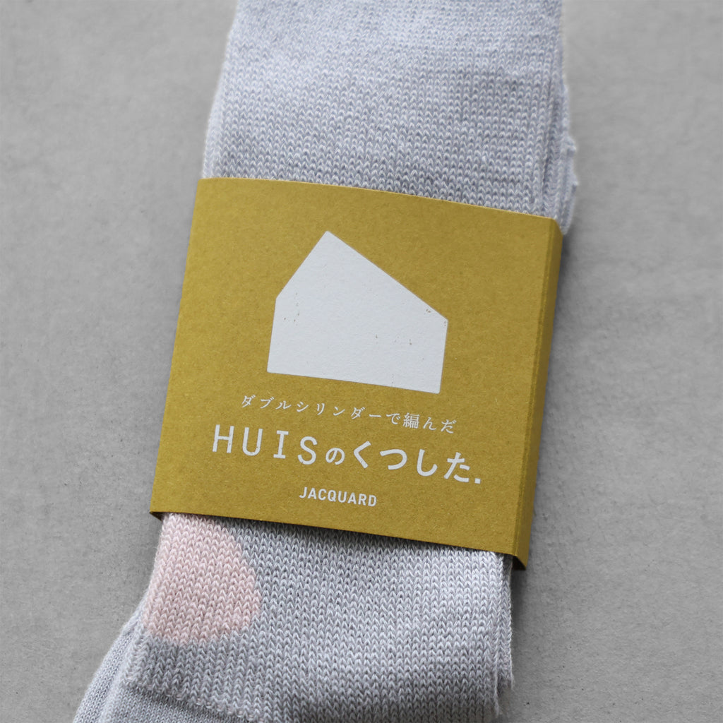 ［HUISのくつした］JACQUARD ishikoro【ユニセックス22cm-27cm】