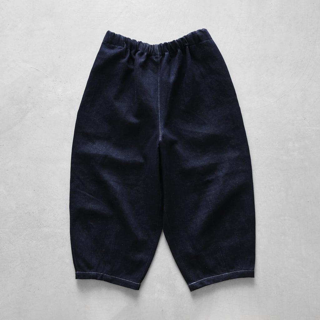 “HUIS×三備”綿麻シャトルデニムバルーンパンツ【ユニセックス】506