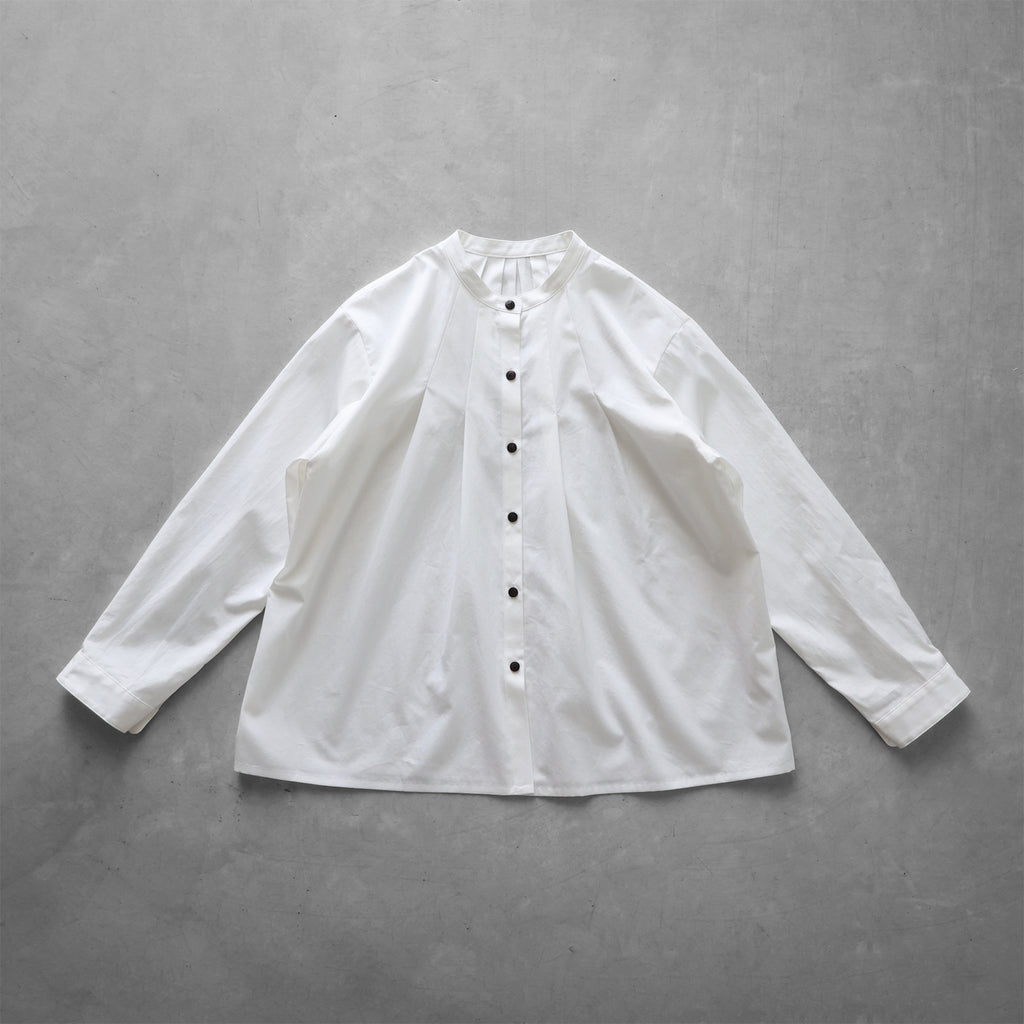 ギザコットンブロードタックブラウス【レディス】U113