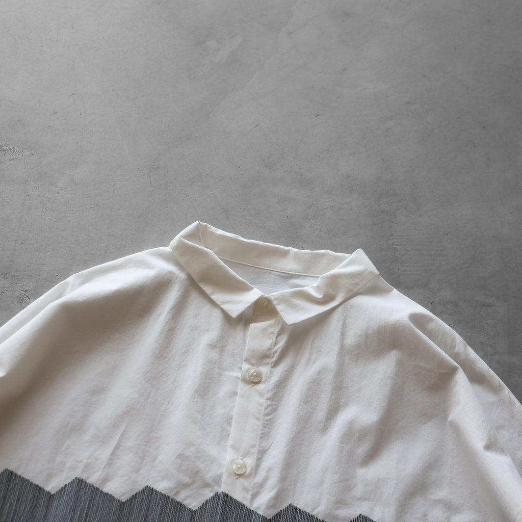 オーガニックコットン刺繍ロングシャツ【ユニセックス】004EM
