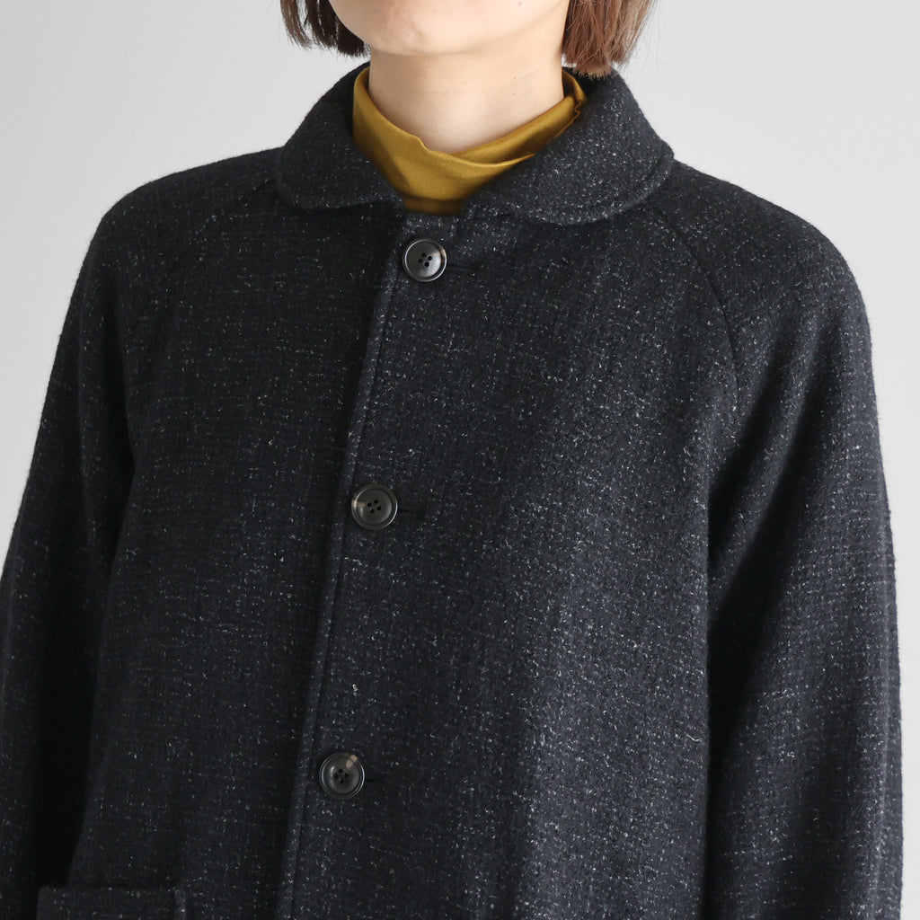 “HUIS×尾州”縮絨リネンウールショートコート【ユニセックス】319