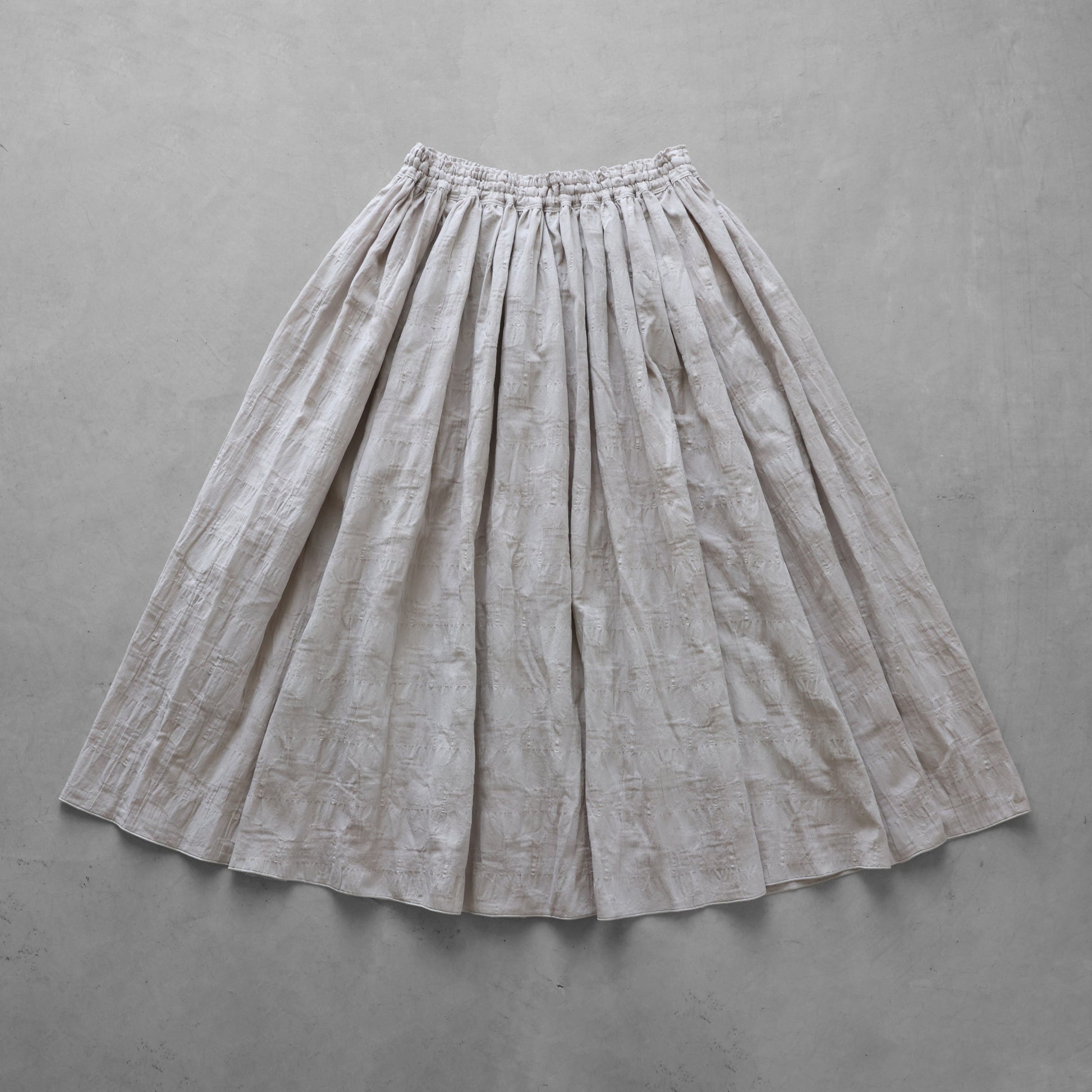 柄二重織シャトルジャガードロングスカート【レディス】U402