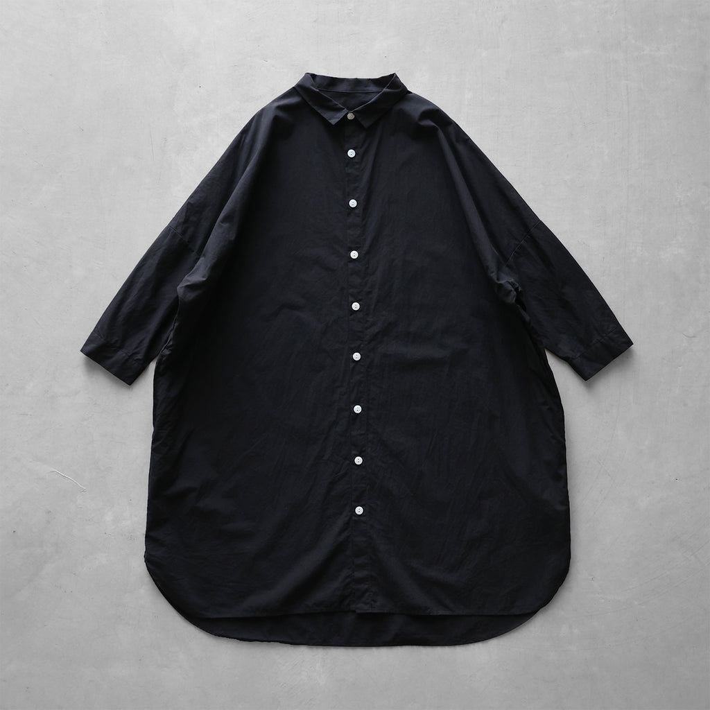 ［名古屋黒紋付染］オーガニックコットンロングシャツ【ユニセックス】004