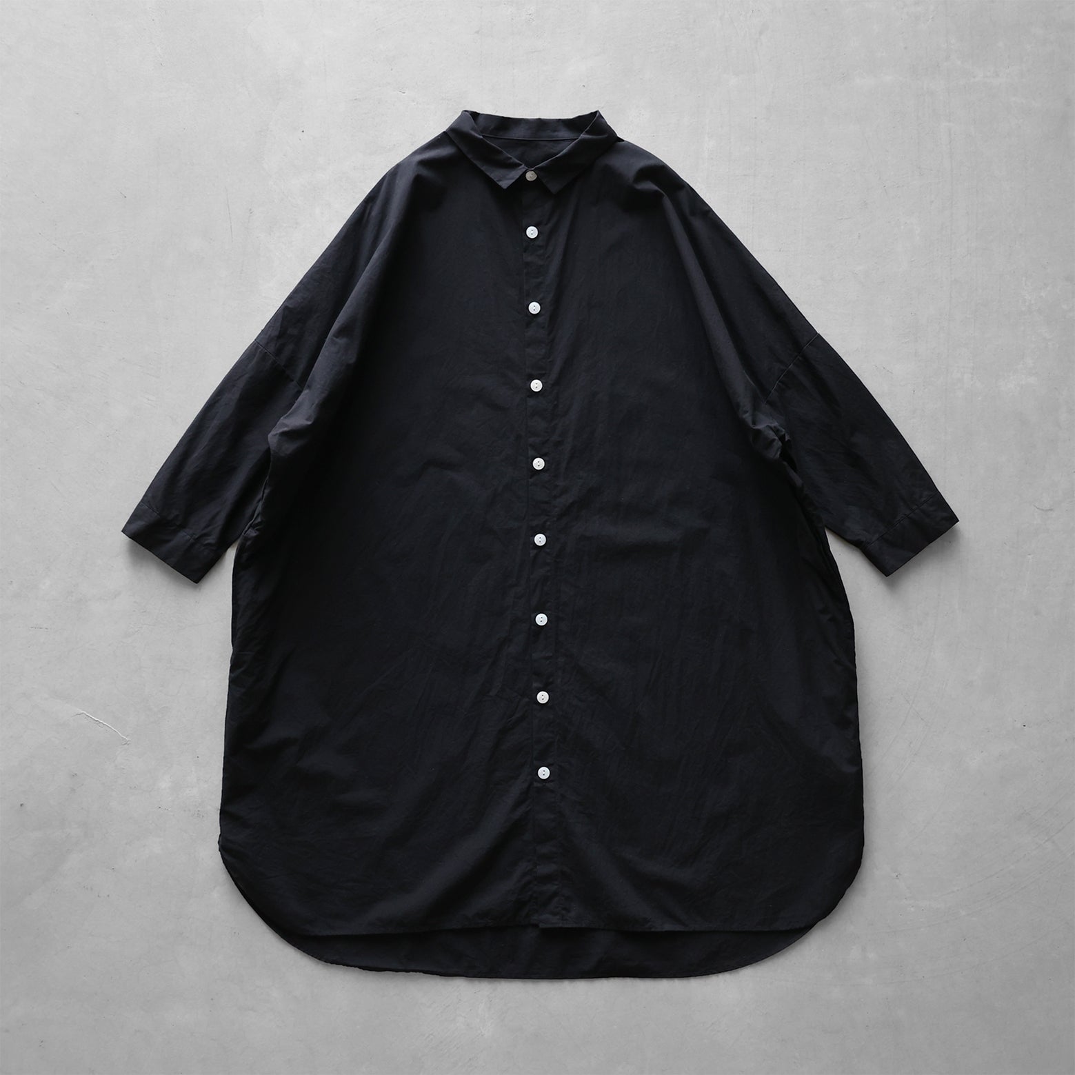 ［名古屋黒紋付染］オーガニックコットンロングシャツ【ユニセックス】004