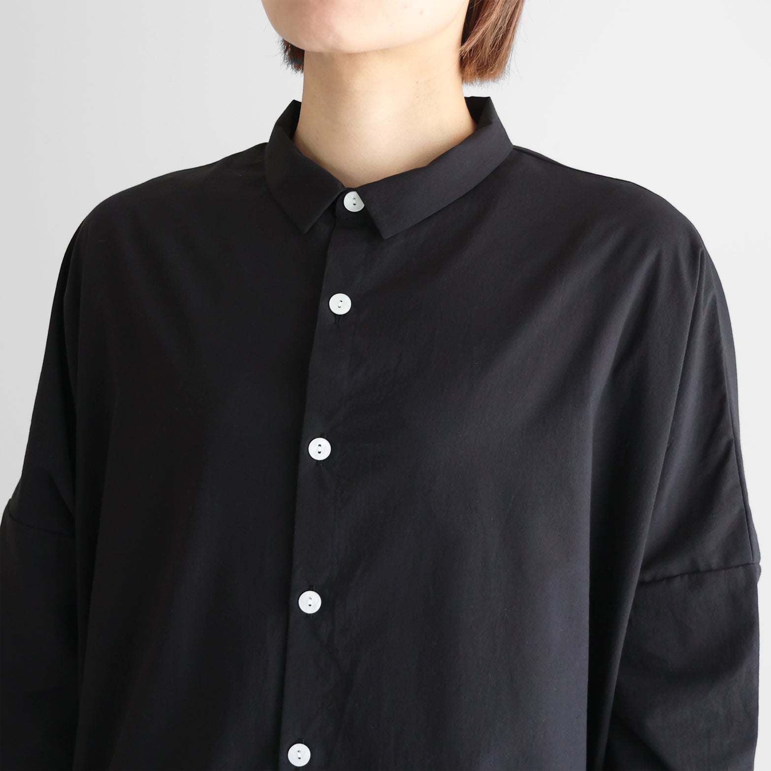 【遠州織物×久留女木の棚田プロジェクト】棚田コットンロングシャツ【ユニセックス】004