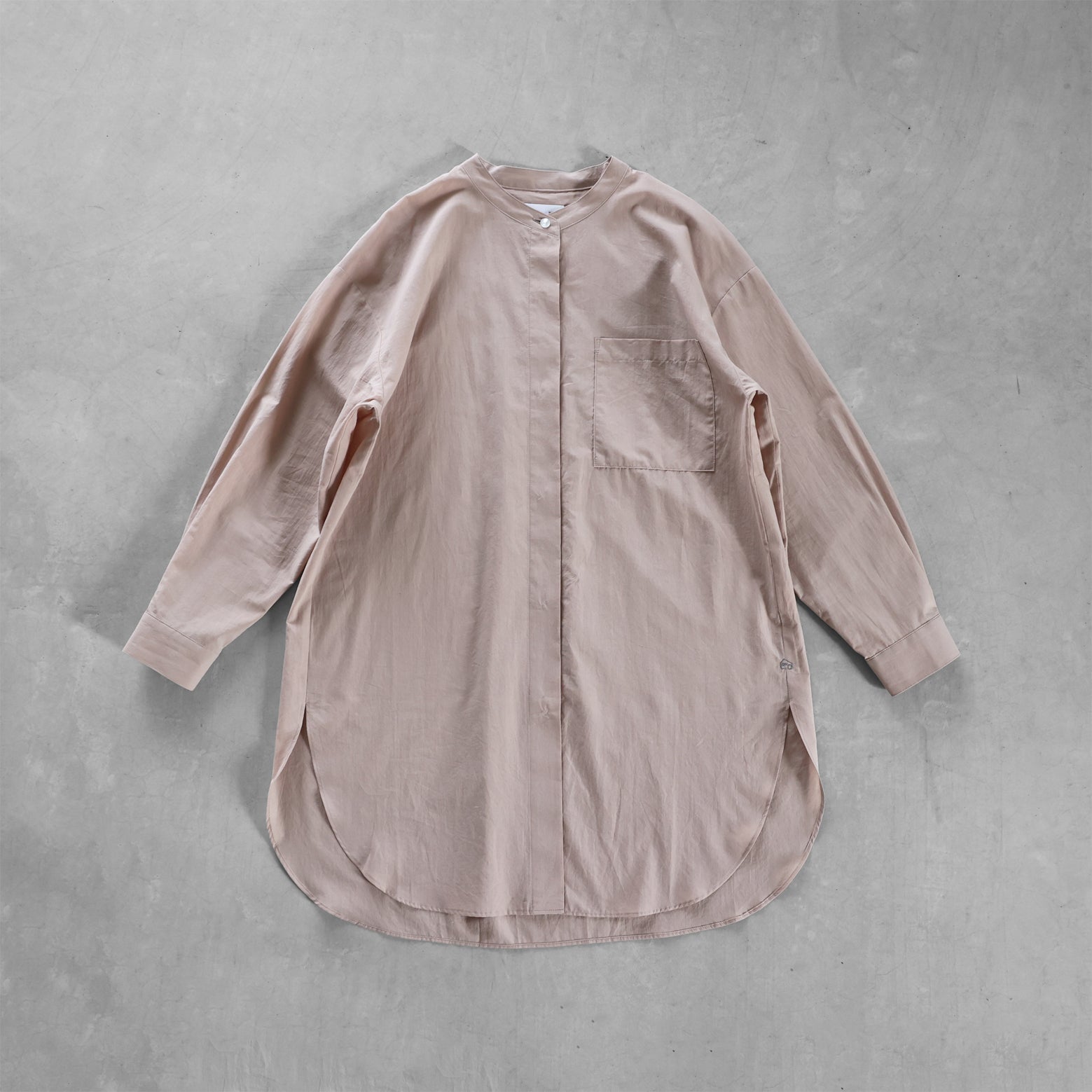 ゆるふわコットン比翼ロングシャツ【レディス】021