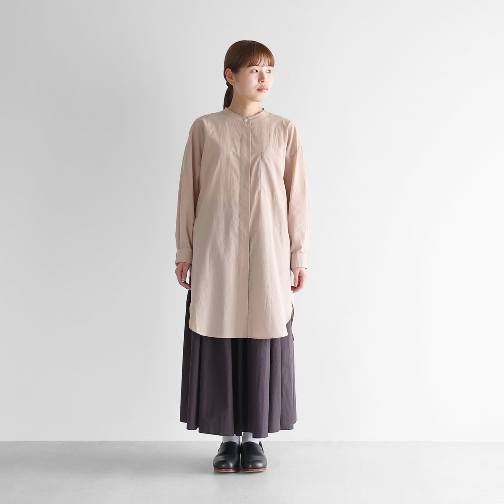 ゆるふわコットン比翼ロングシャツ【レディス】021