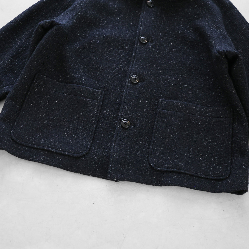 “HUIS×尾州”縮絨リネンウールショートコート【ユニセックス】319