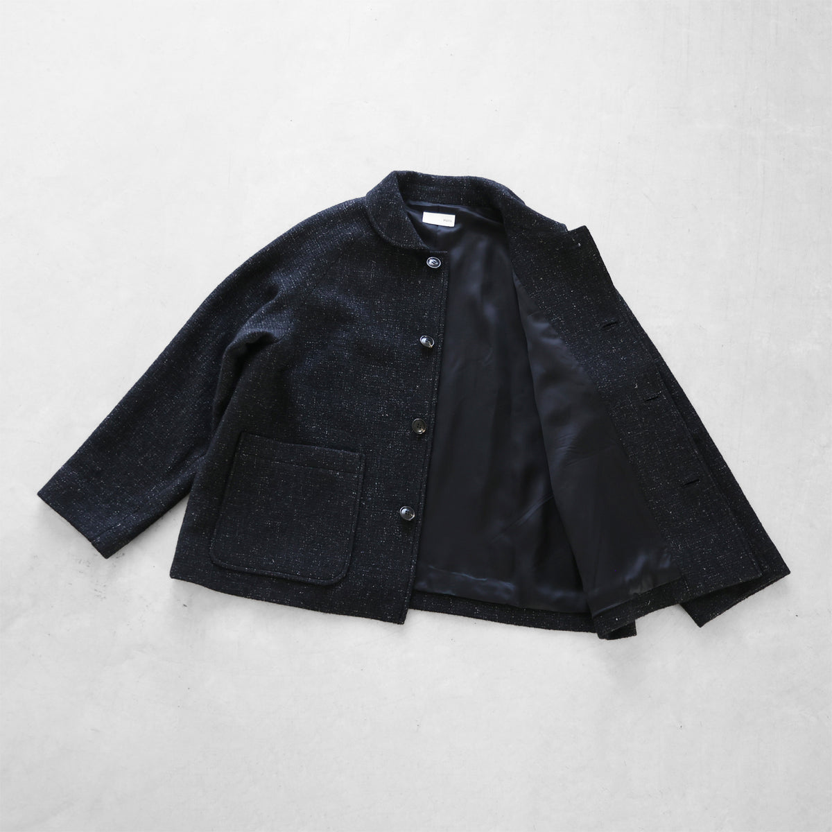 “HUIS×尾州”縮絨リネンウールショートコート【ユニセックス】319