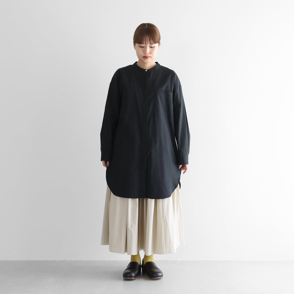 オーガニックコットンビエラ比翼ロングシャツ【レディス】021