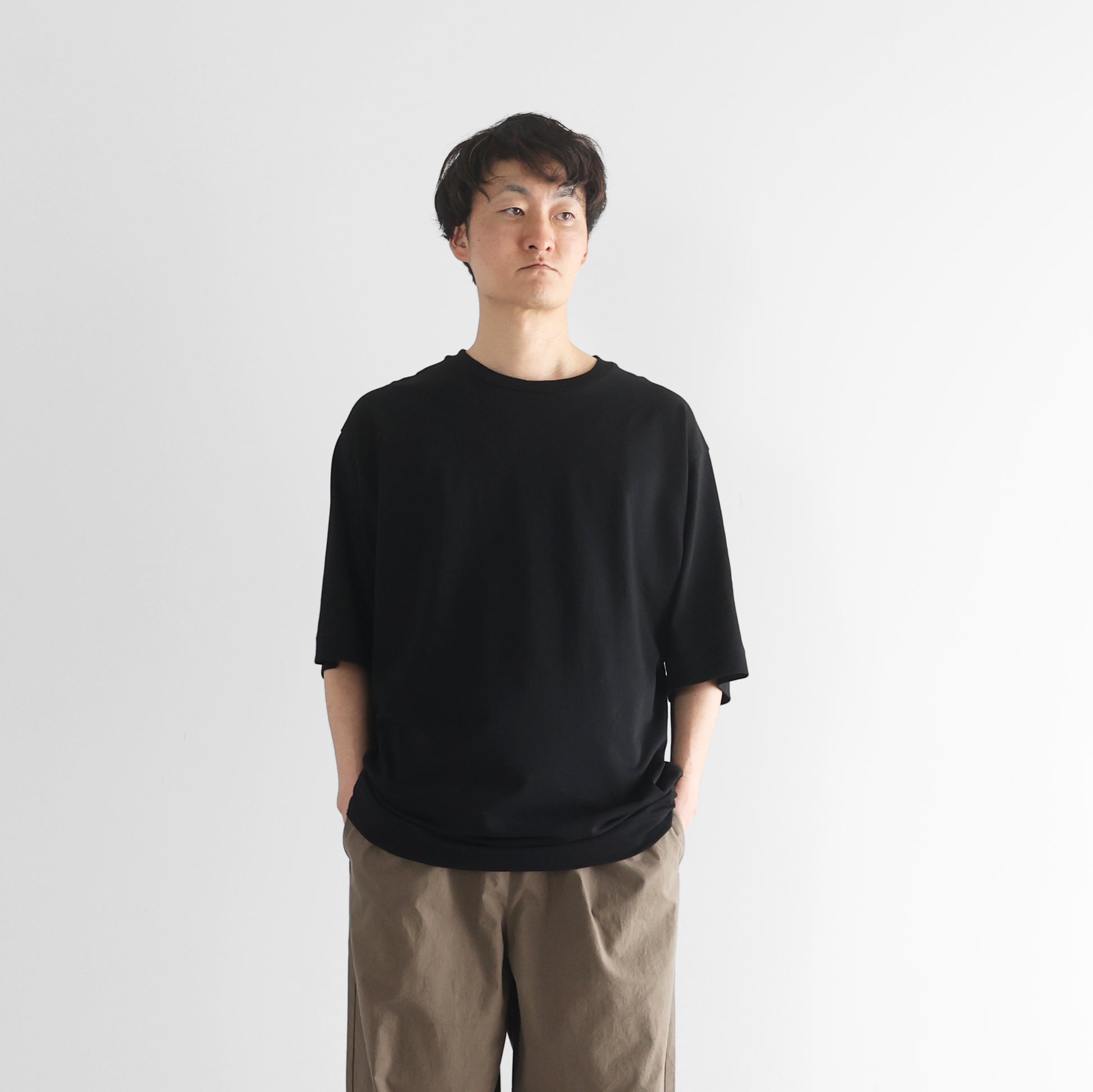 ［HUIS in house］綿麻天竺スタンダードTシャツL【ユニセックス】CS110L