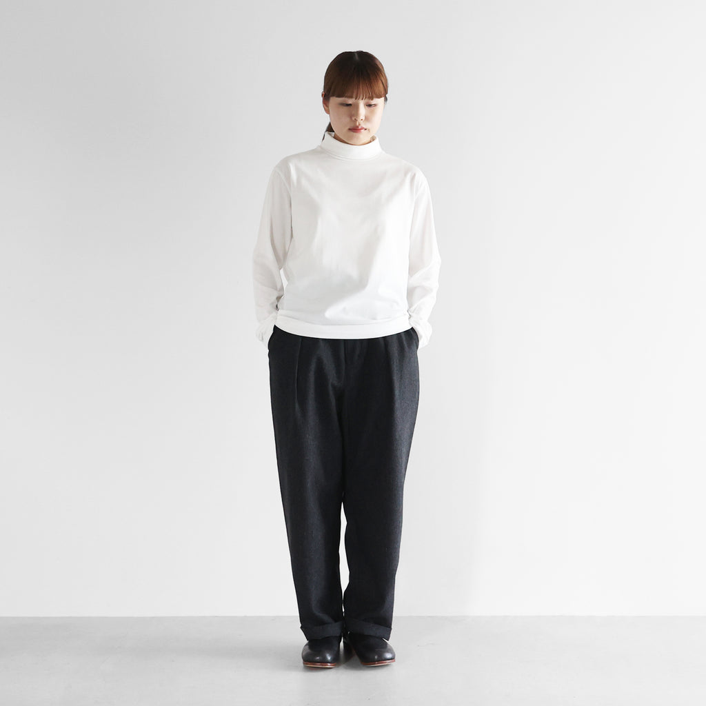 “HUIS×尾州”ウールトロセミワイドパンツ【ユニセックス】512