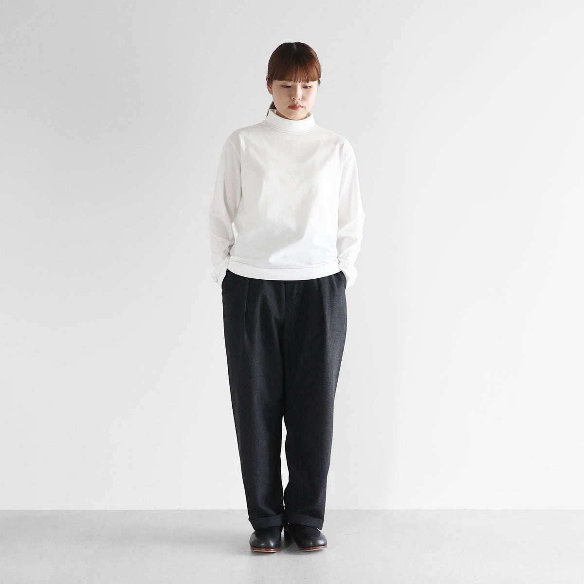 “HUIS×尾州”ウールトロセミワイドパンツ【ユニセックス】512
