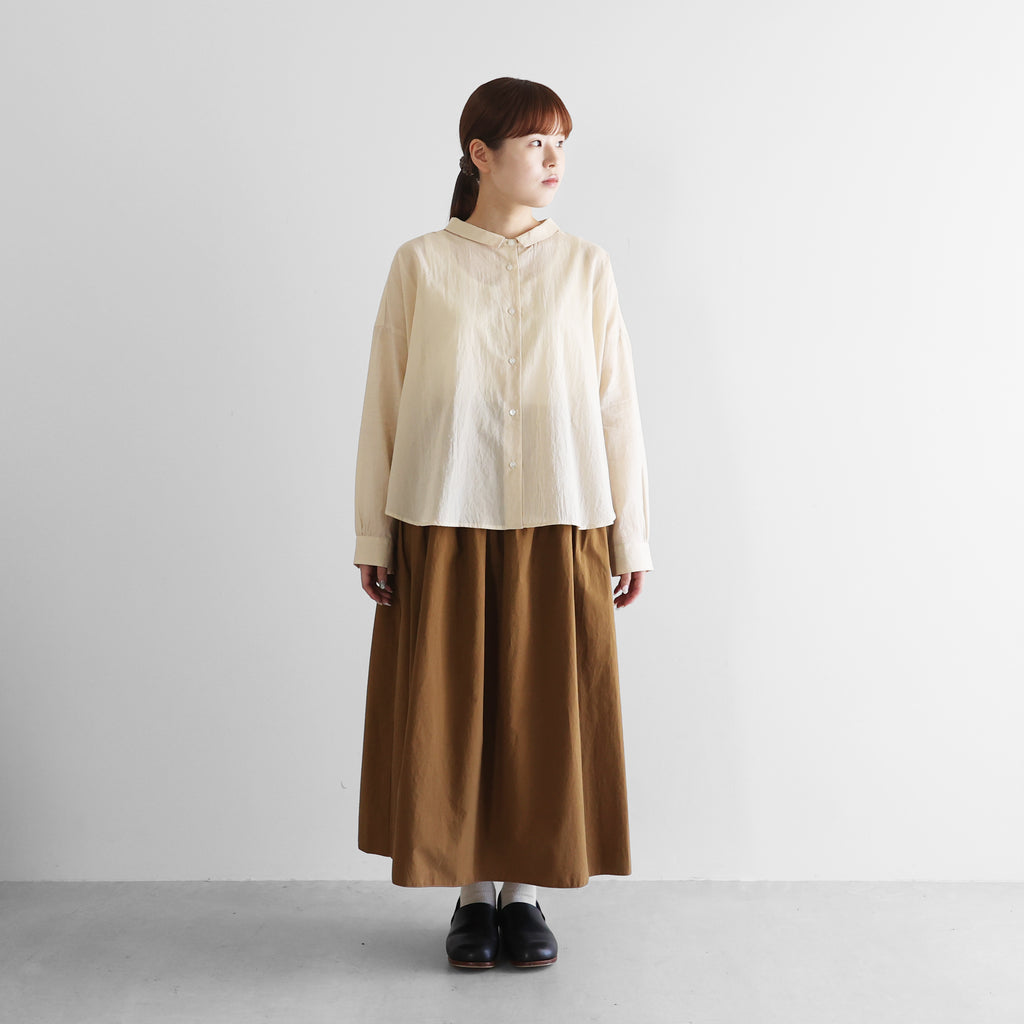 なめらかコットンワイドブラウス【レディス】U102