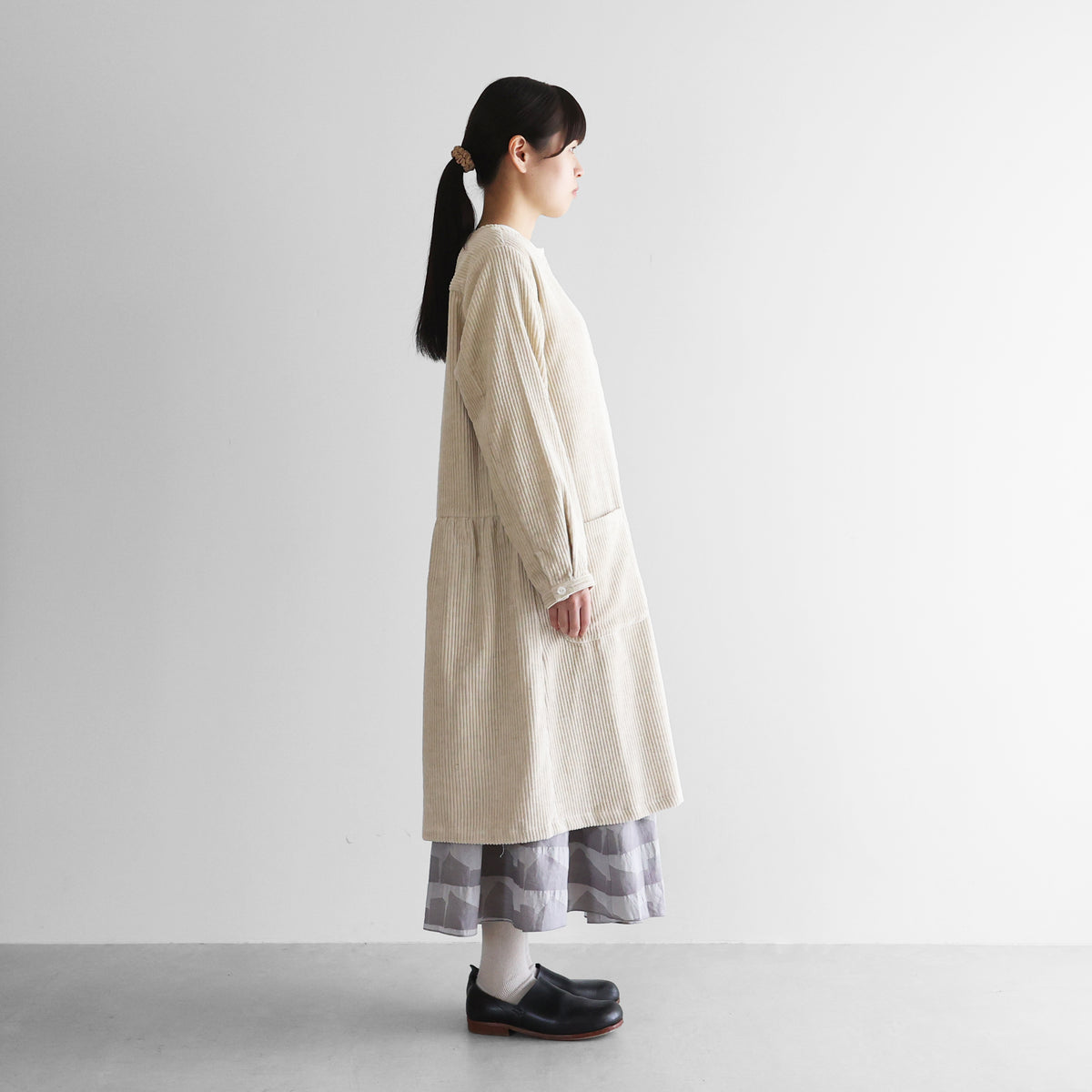 綿麻コーデュロイワンピース【レディス】U203