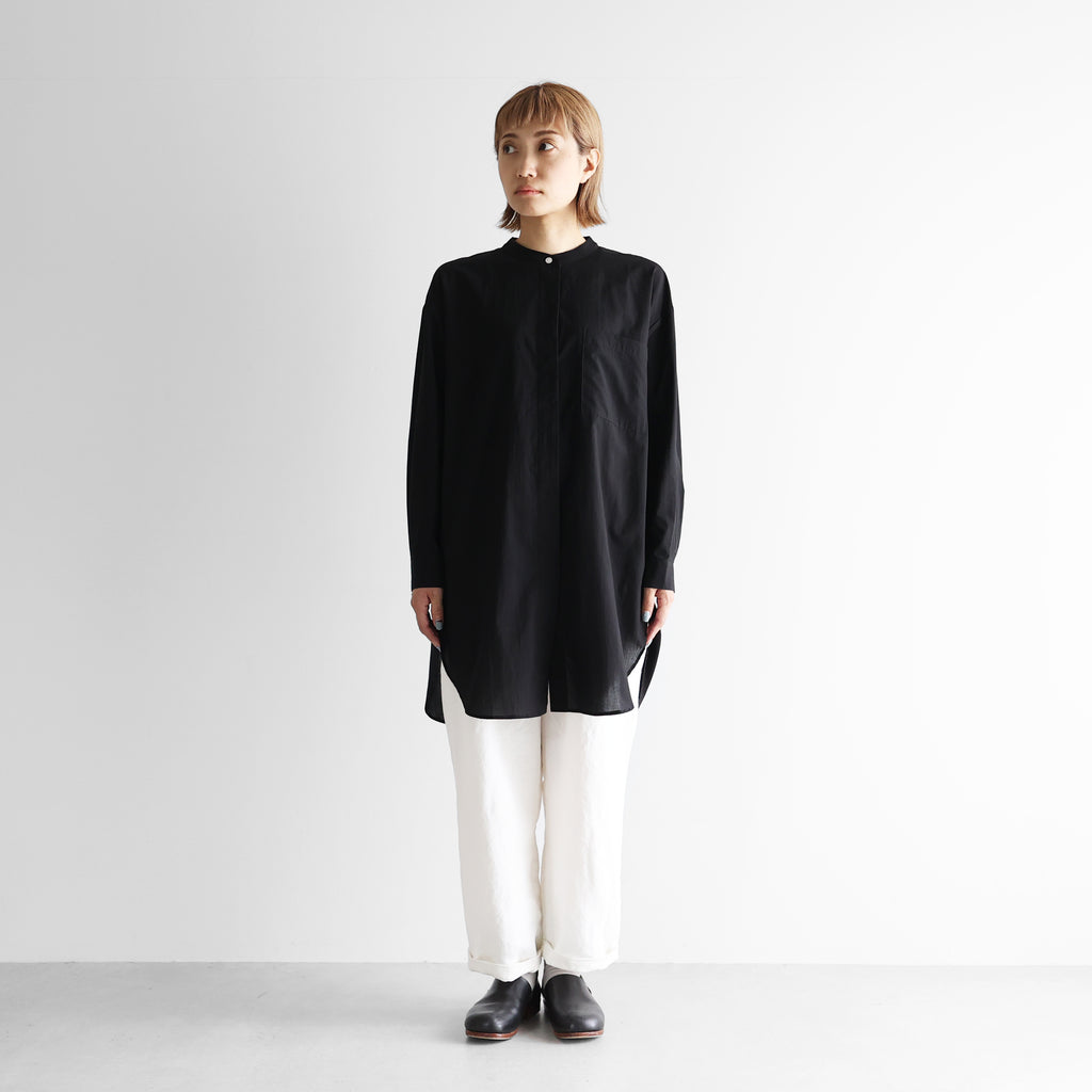 ゆるふわコットン比翼ロングシャツ【レディス】021