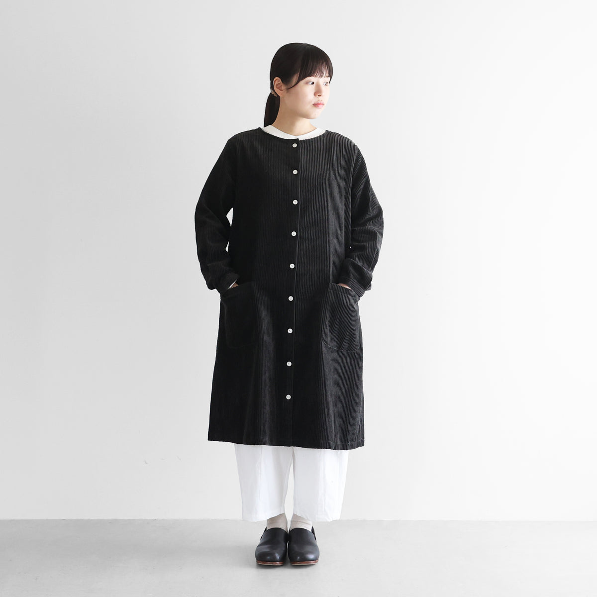 綿麻コーデュロイワンピース【レディス】U203