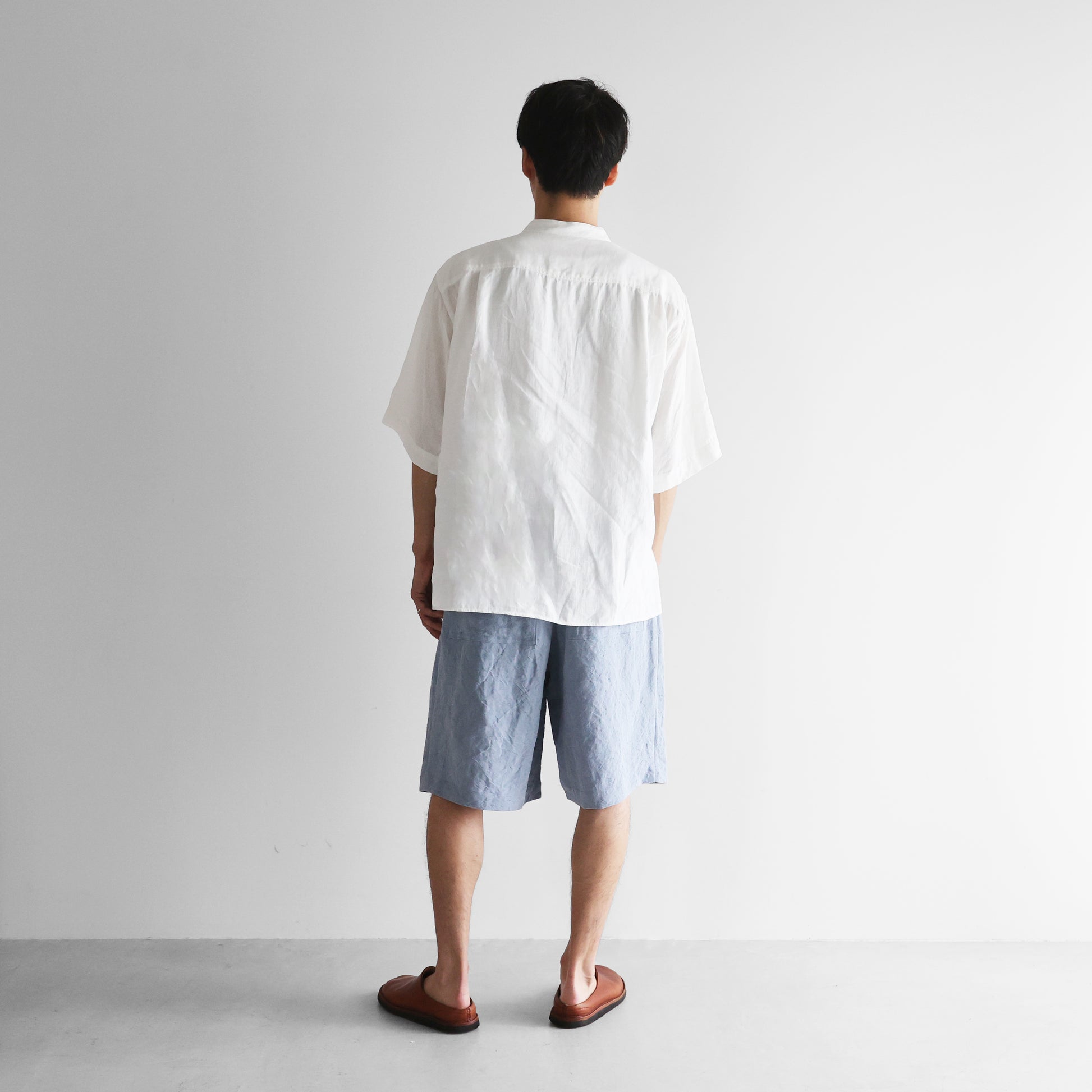 バンブーリネンワイドハーフパンツ【ユニセックス】514