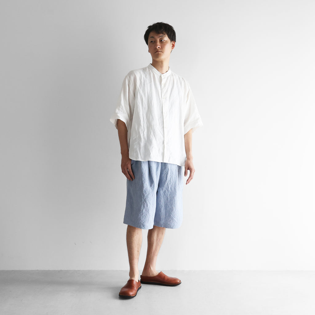 バンブーリネンワイドハーフパンツ【ユニセックス】514