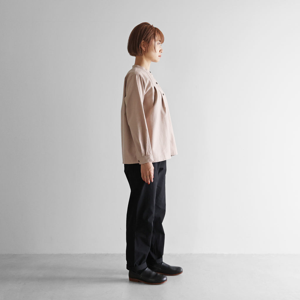 オーガニックコットン起毛ビエラタックブラウス【レディス】U113