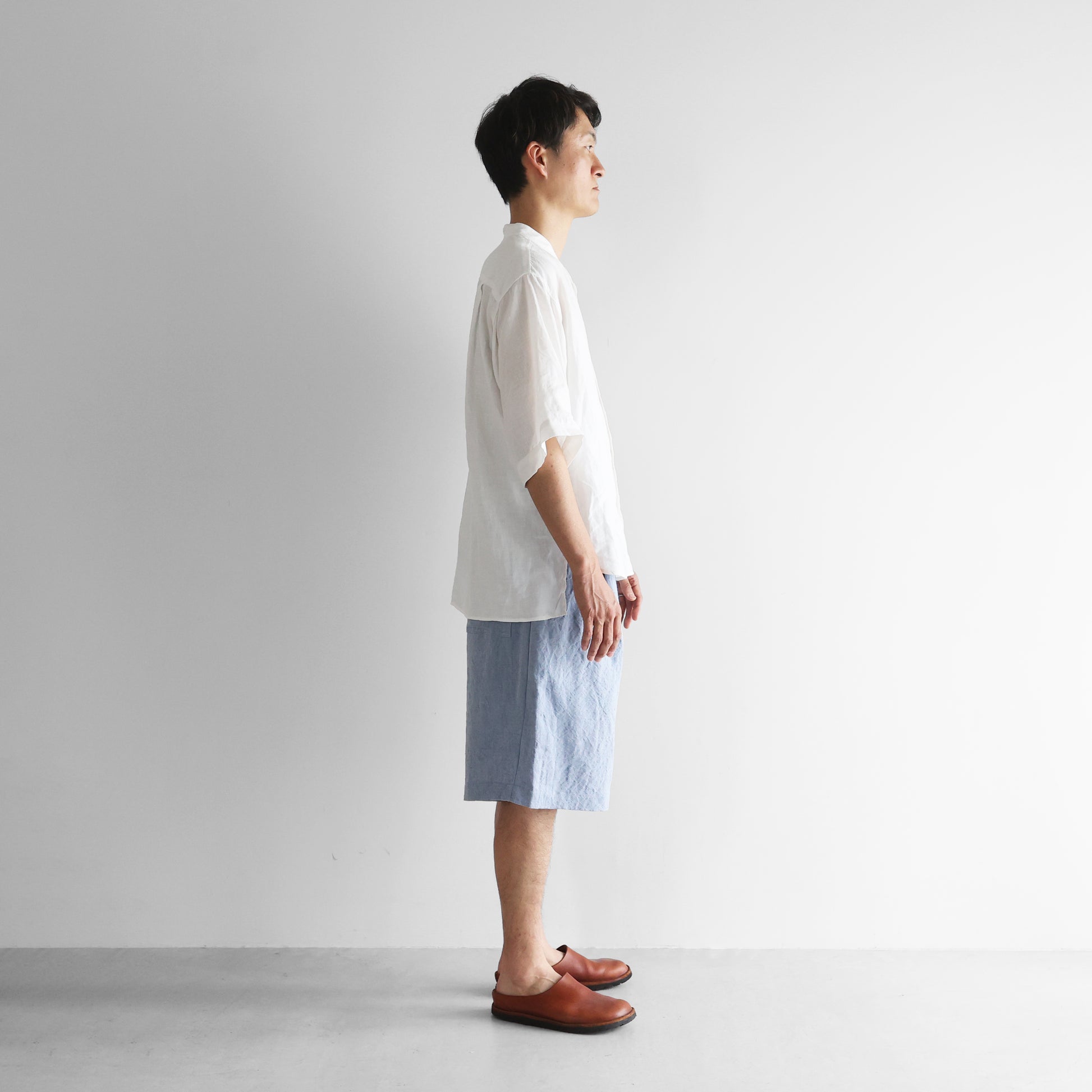 バンブーリネンワイドハーフパンツ【ユニセックス】514