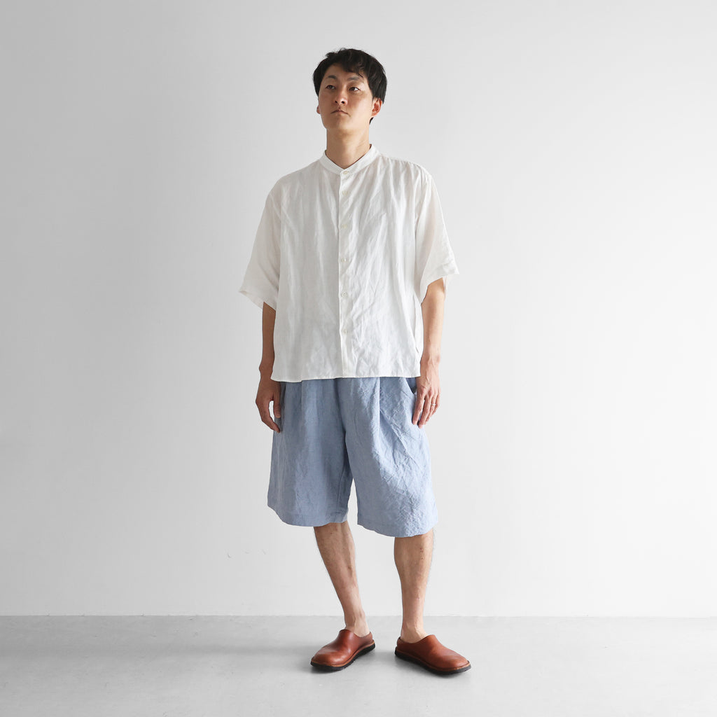 バンブーリネンワイドハーフパンツ【ユニセックス】514