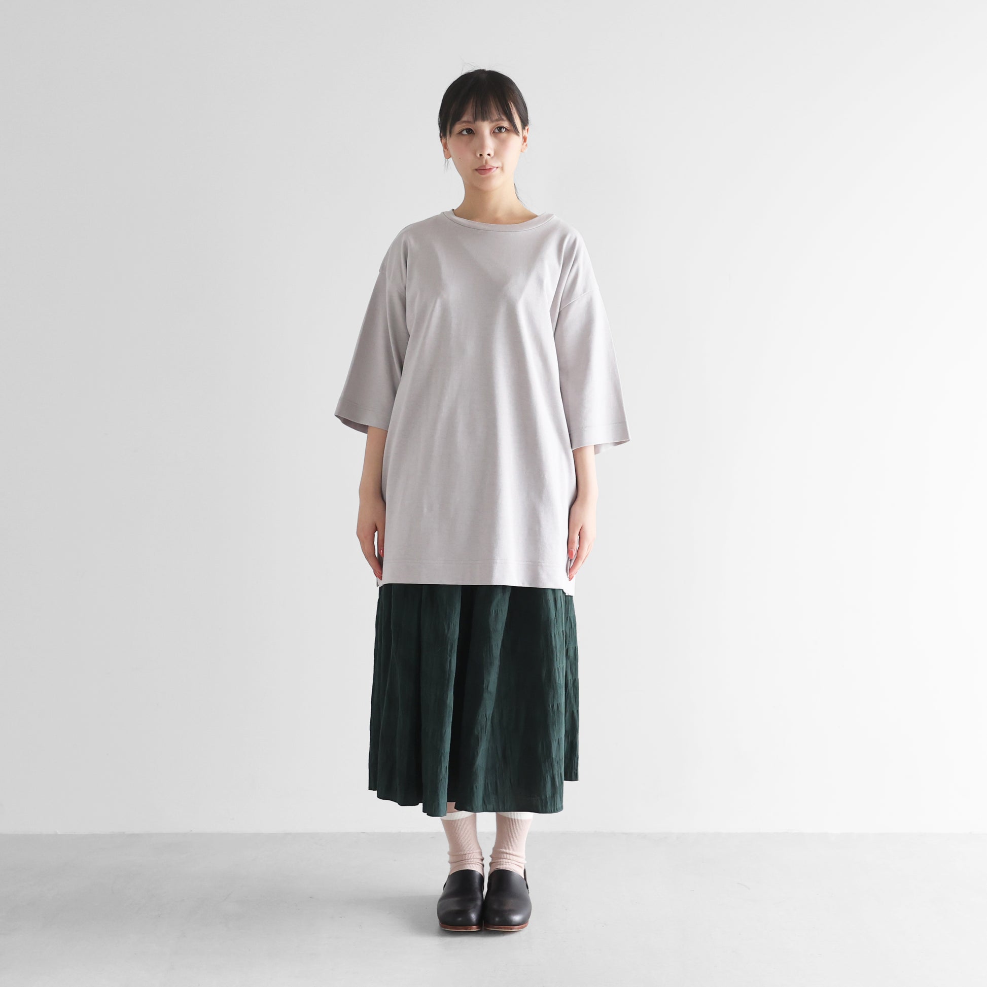 ［HUIS in house］綿麻天竺スタンダードTシャツL【ユニセックス】CS110L