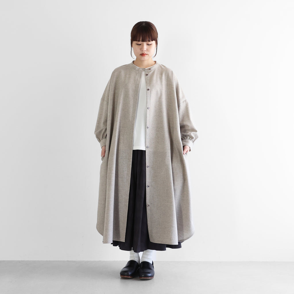 “HUIS×尾州”ウールトロバルーンスリーブワンピース【レディス】U212