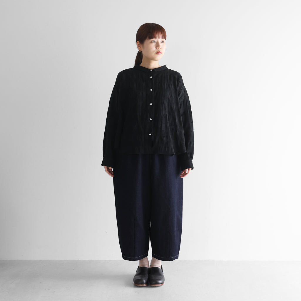 “HUIS×三備”綿麻シャトルデニムバルーンパンツ【ユニセックス】506