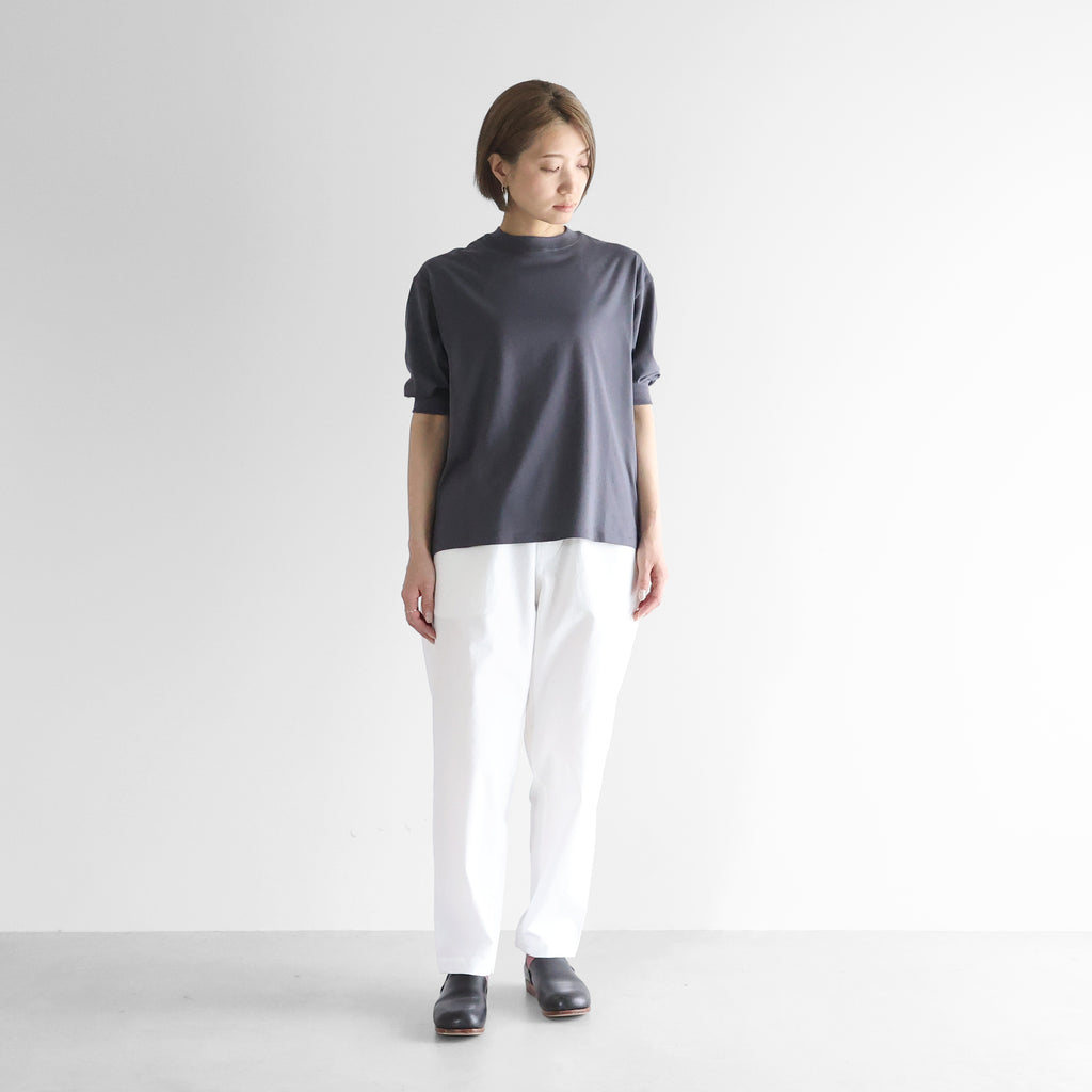 ［HUIS in house］SUVIN COTTON5分袖リブカットソー【レディス】CS106