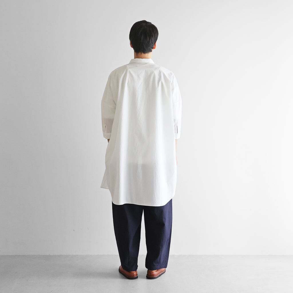 オーガニックコットン刺繍ロングシャツ【ユニセックス】004EM