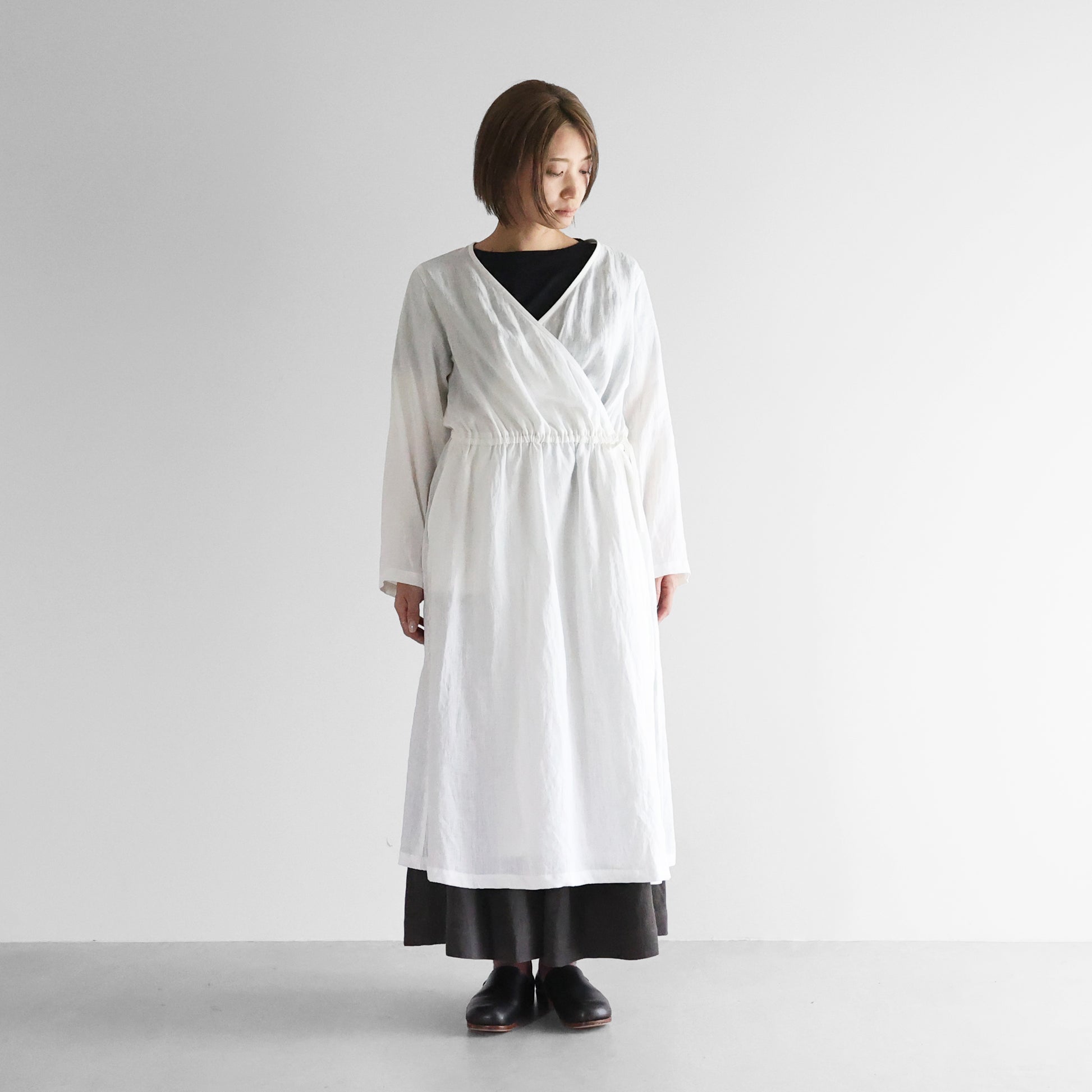 シャトルリネンカシュクールワンピース【レディス】U208