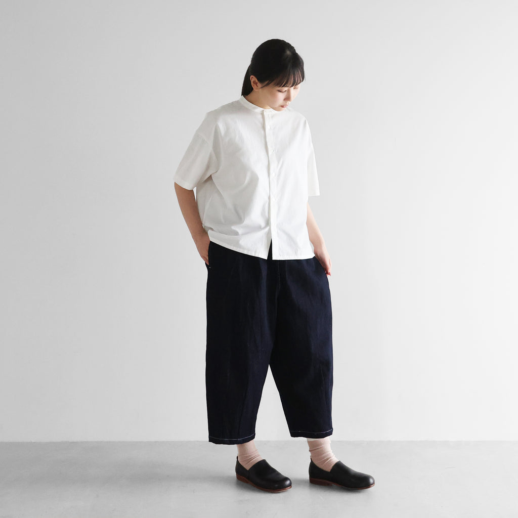 “HUIS×三備”綿麻シャトルデニムバルーンパンツ【ユニセックス】506
