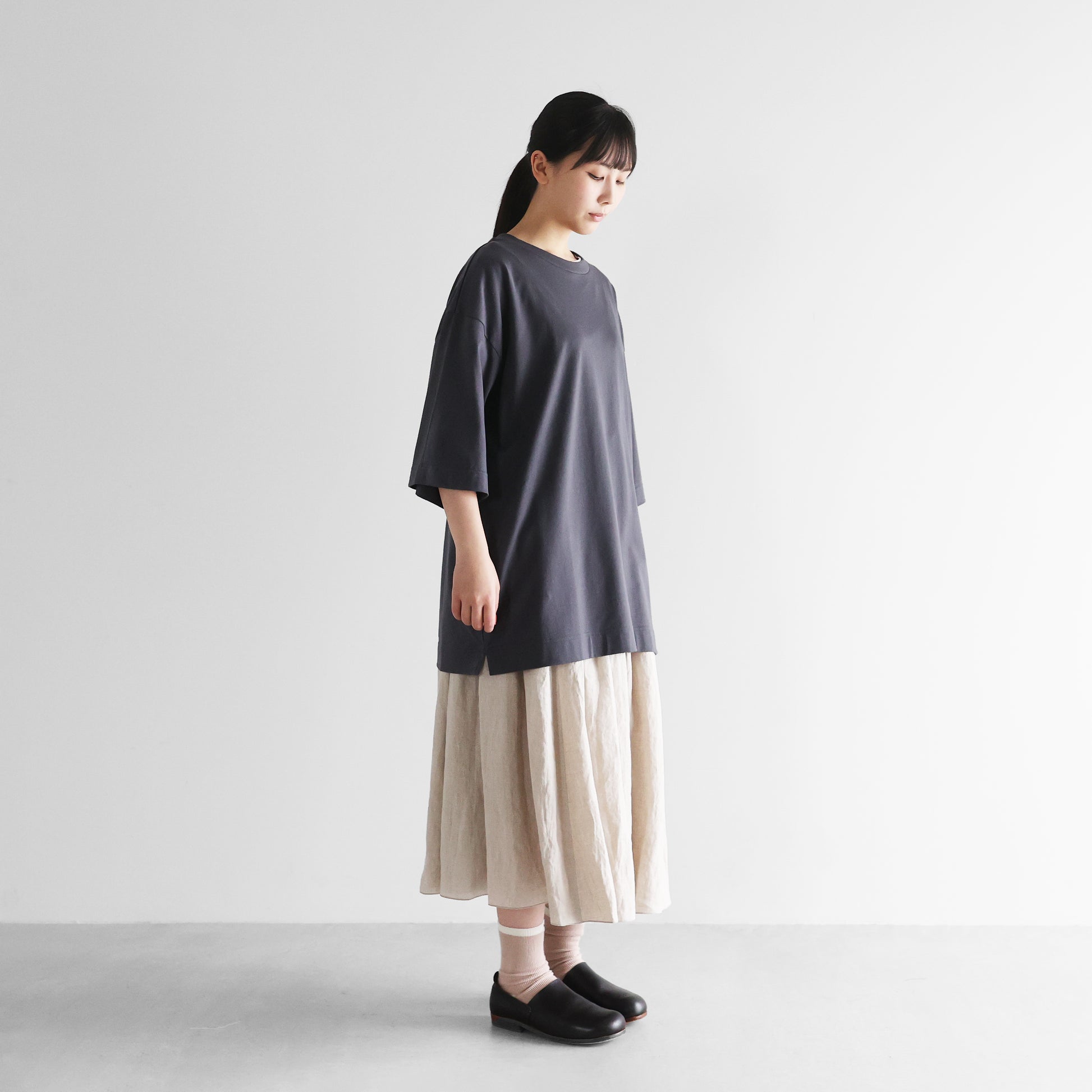 ［HUIS in house］SUVIN COTTONスタンダードTシャツL【ユニセックス】CS110L