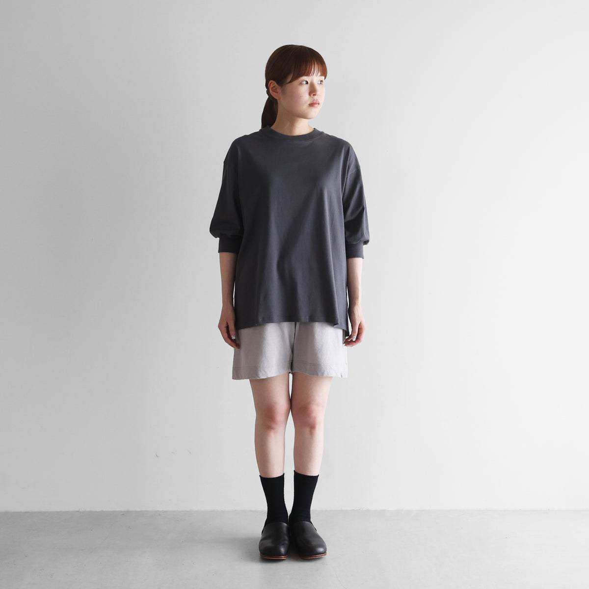 HUIS×yohakuスーピマ強燃天竺ペチパンツ兼ハーフパンツ【ユニセックス】HY501