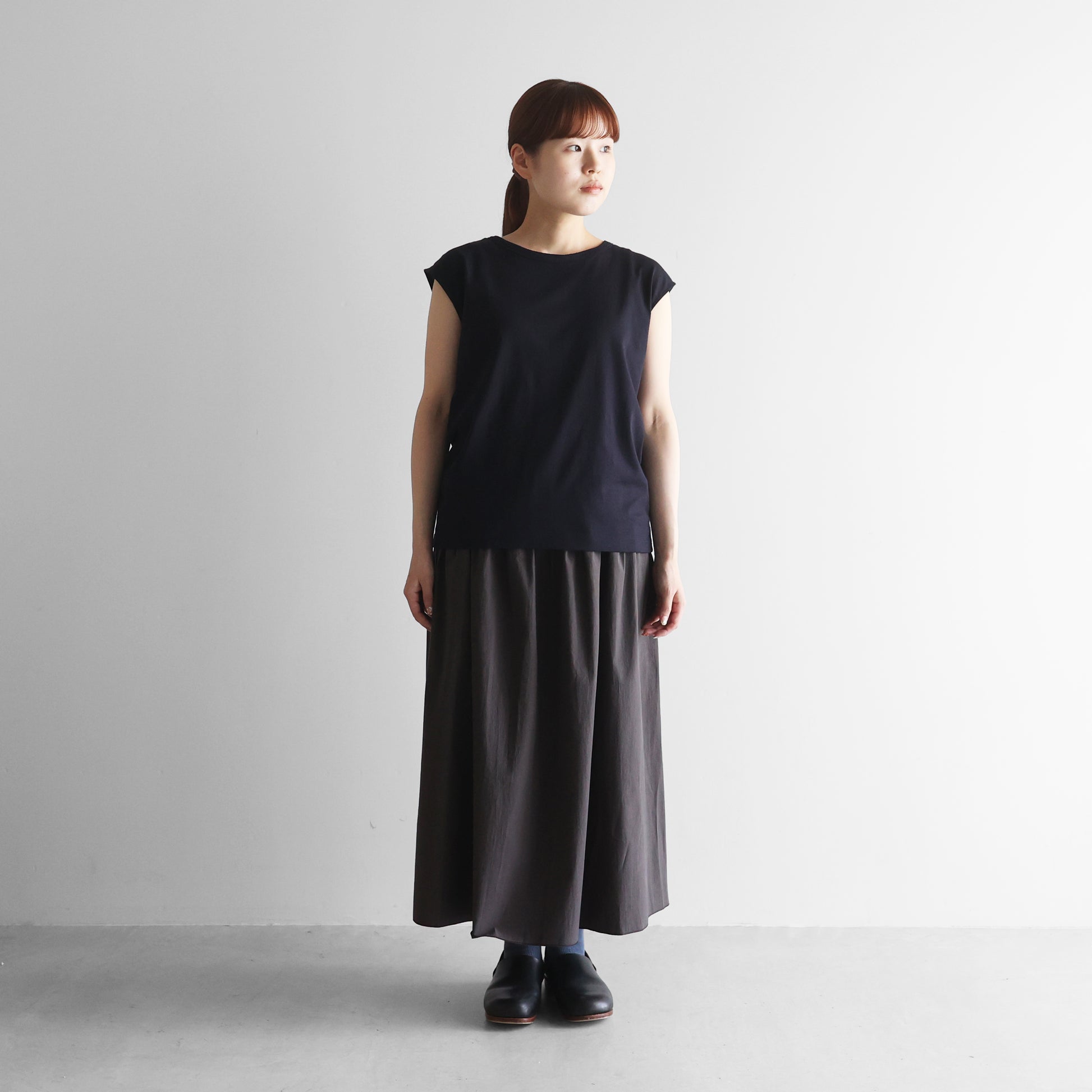 ［HUIS in house］SUVIN COTTONノースリーブカットソー【レディス】CS112