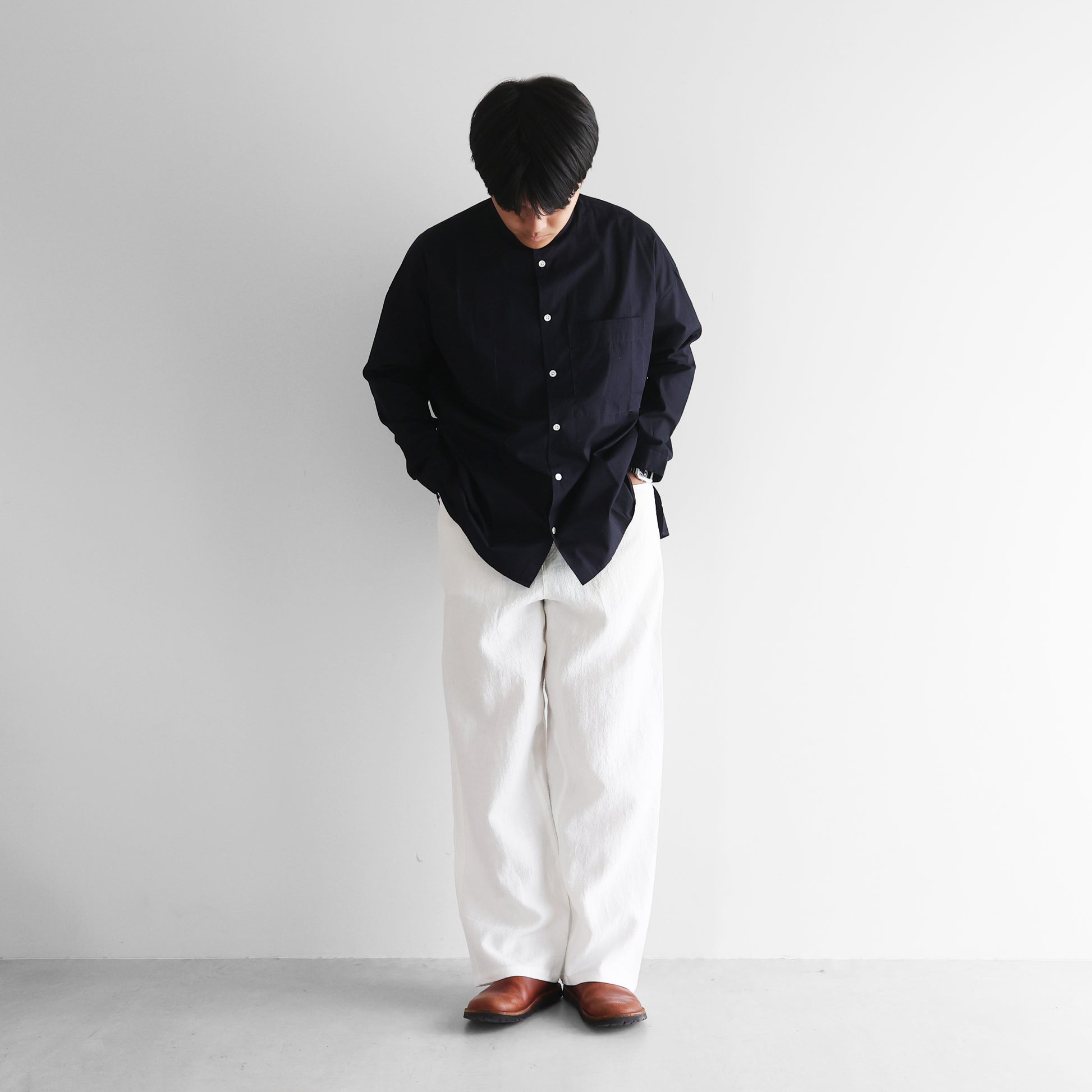 オールドレピア天日干しラミーリネンワイドストレートワークパンツ【ユニセックス】515