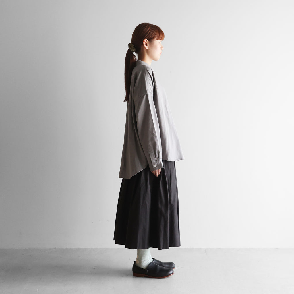やわからサテンワイドブラウスL【レディス】U102L