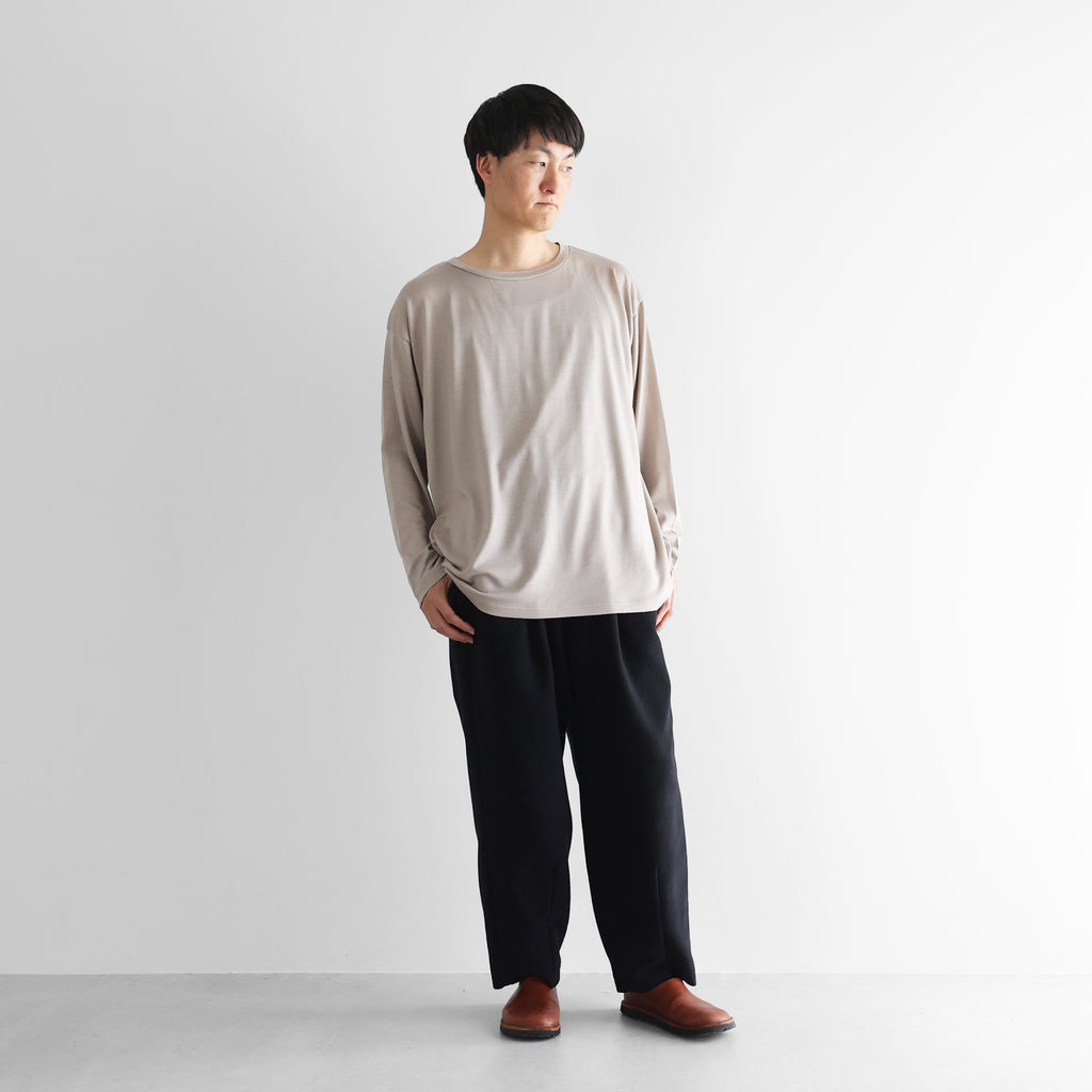 ［HUIS in house］メリノオプティモウォッシャブルウール天竺長袖カットソー【ユニセックス】CS201L