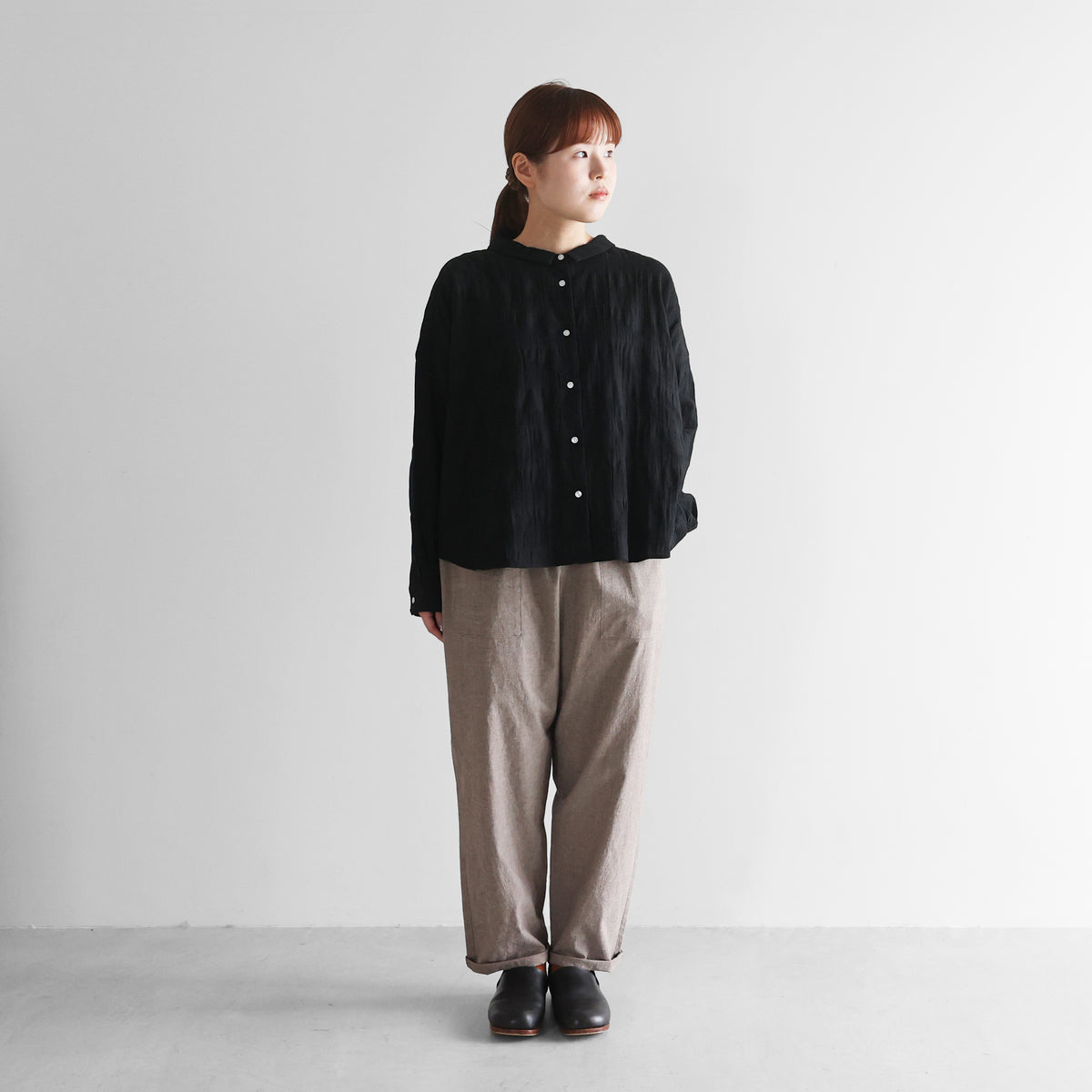 綿麻バフクロスイージーワークパンツ【ユニセックス】507