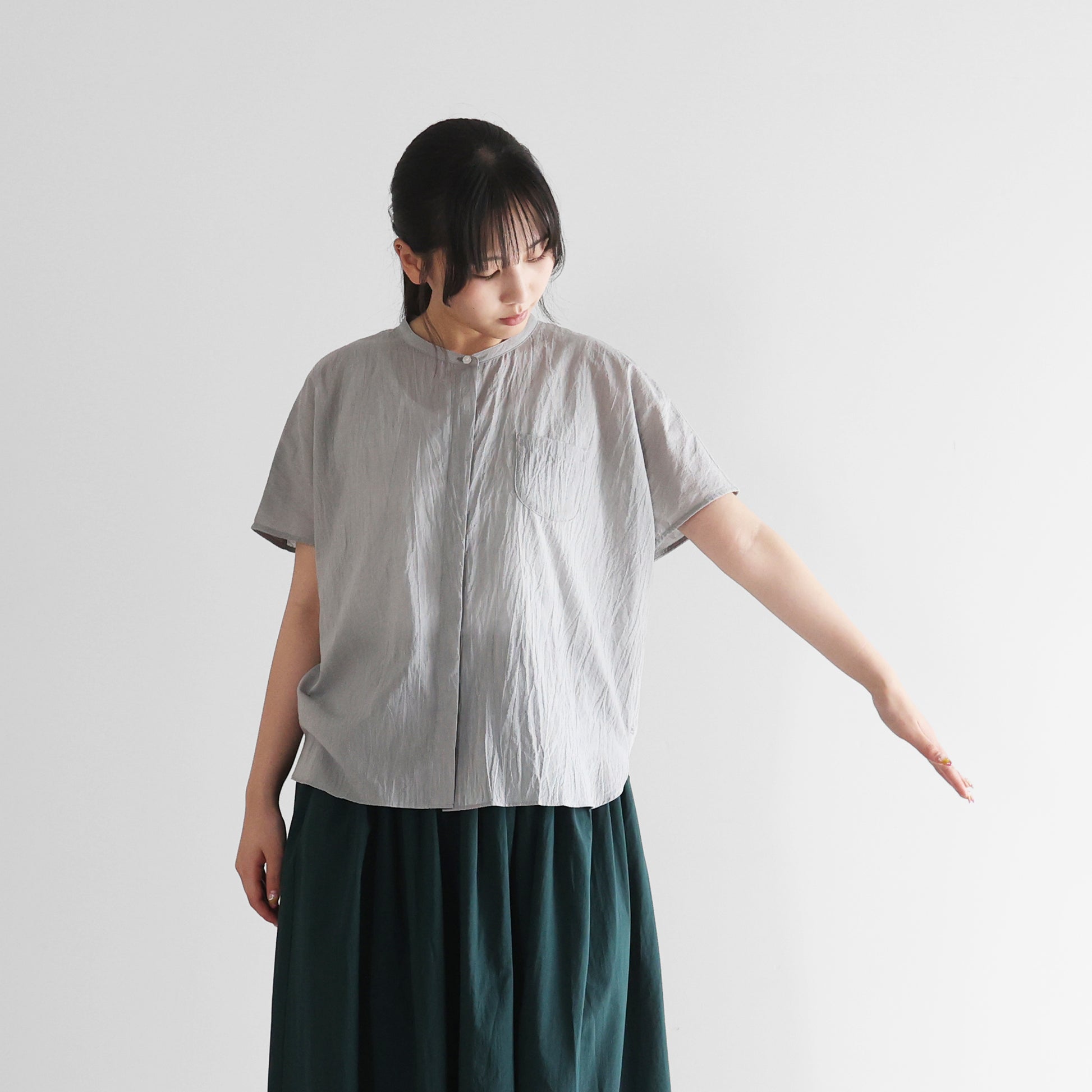 なめらかコットンコクーンブラウス【レディス】U117