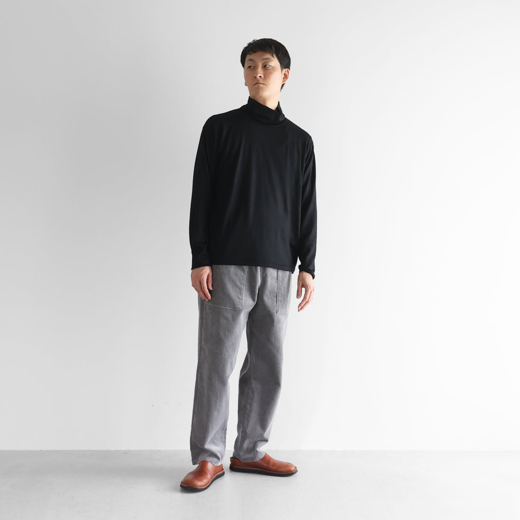 ［HUIS in house］メリノオプティモウォッシャブルウール天竺長袖ゆるタートルネックカットソー【ユニセックス】CS204