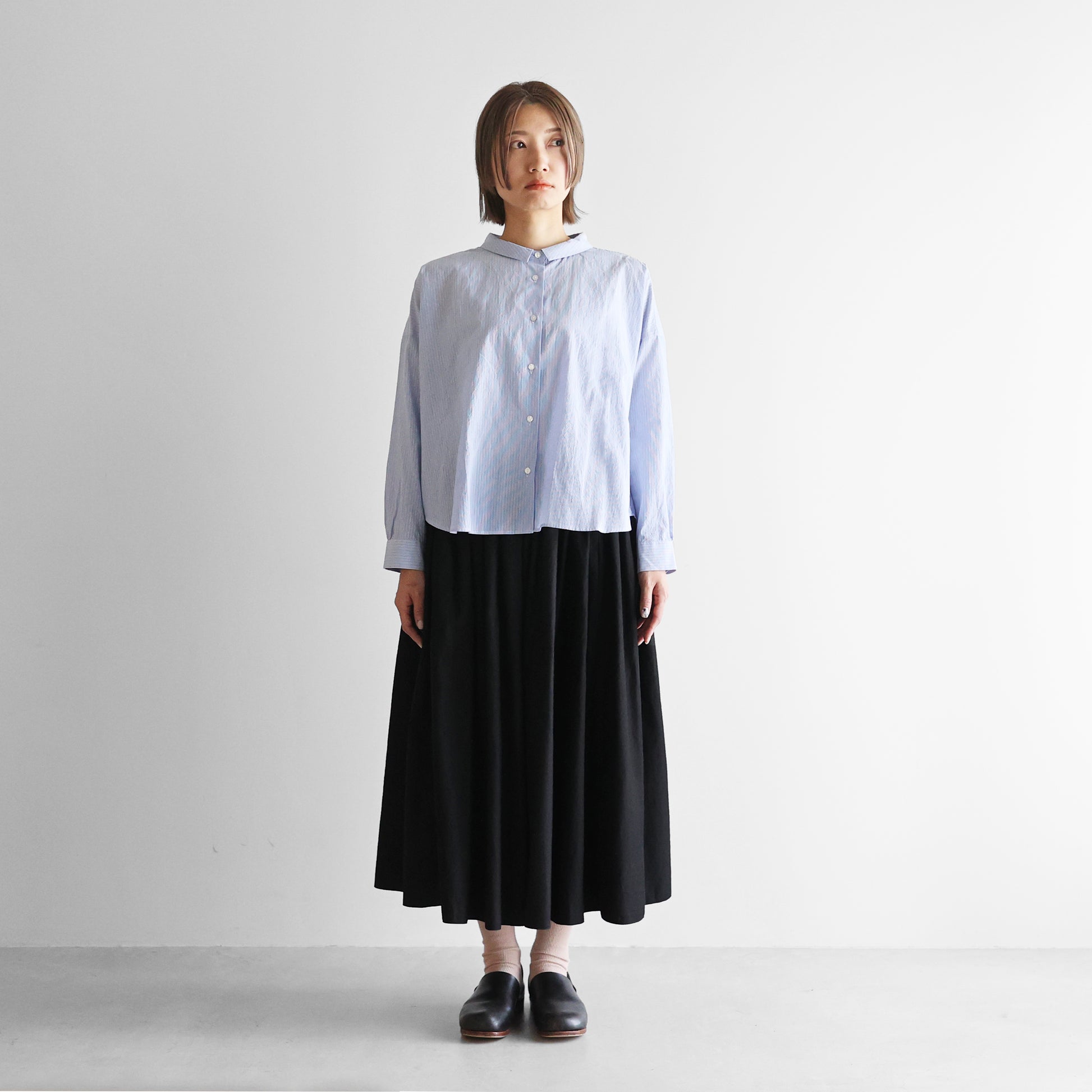 ［名古屋黒紋付染］フランス綾ロングスカート【レディス】U402